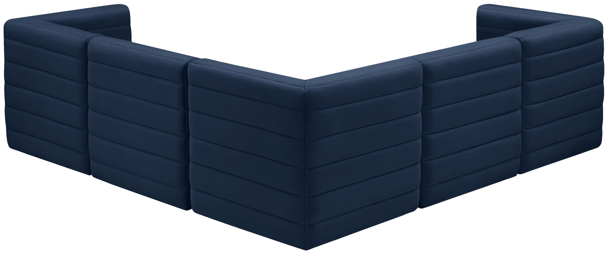 Quincy 95" 5-Piece Velvet Modular Comfort Sectional