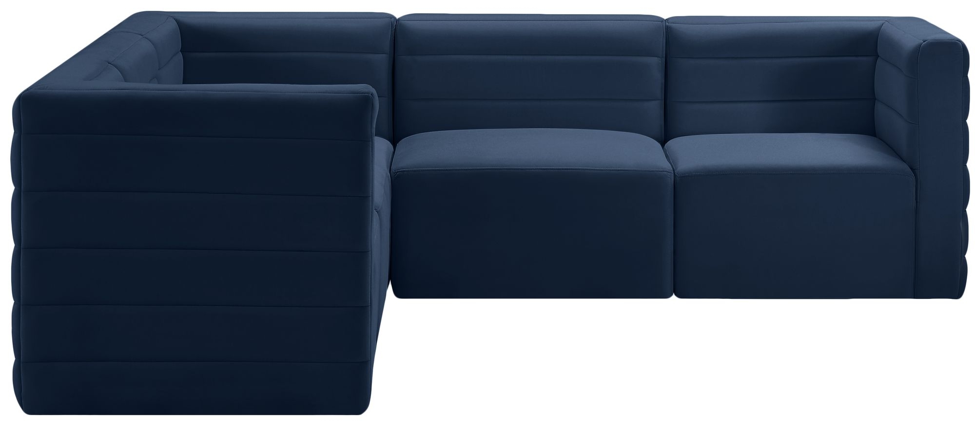 Quincy 95" 5-Piece Velvet Modular Comfort Sectional