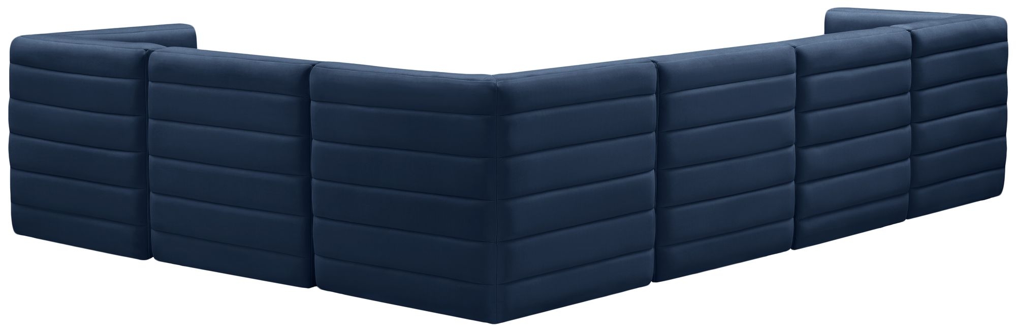 Quincy 126" 6-Piece Velvet Modular Comfort Sectional