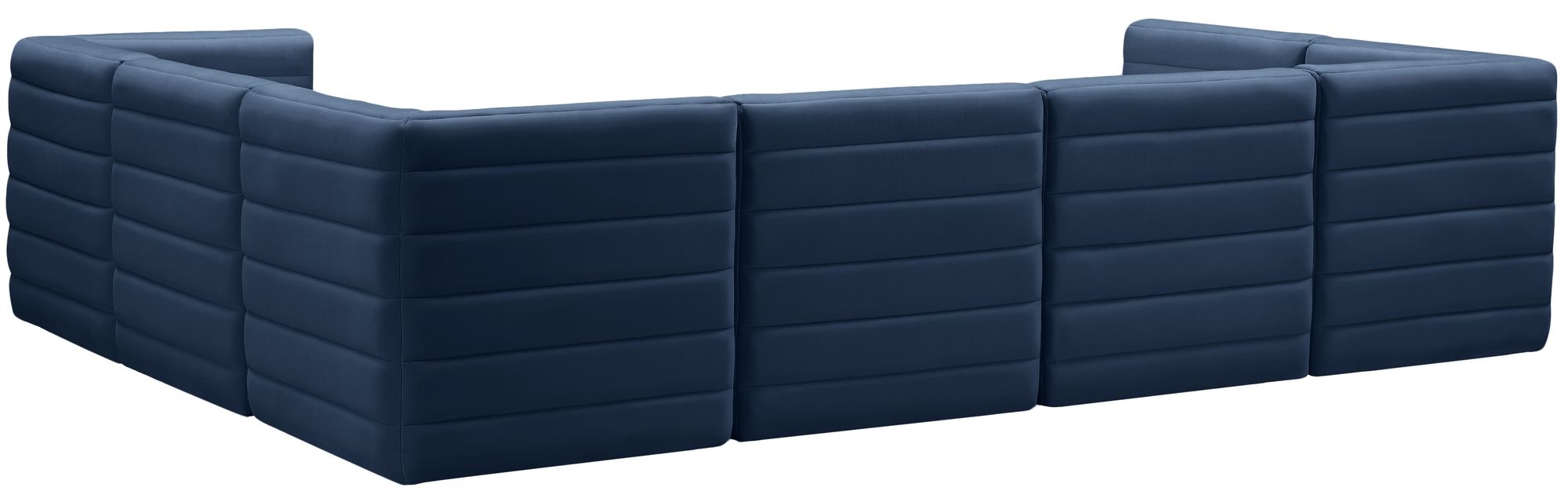 Quincy 126" 7-Piece Velvet Modular Comfort Sectional