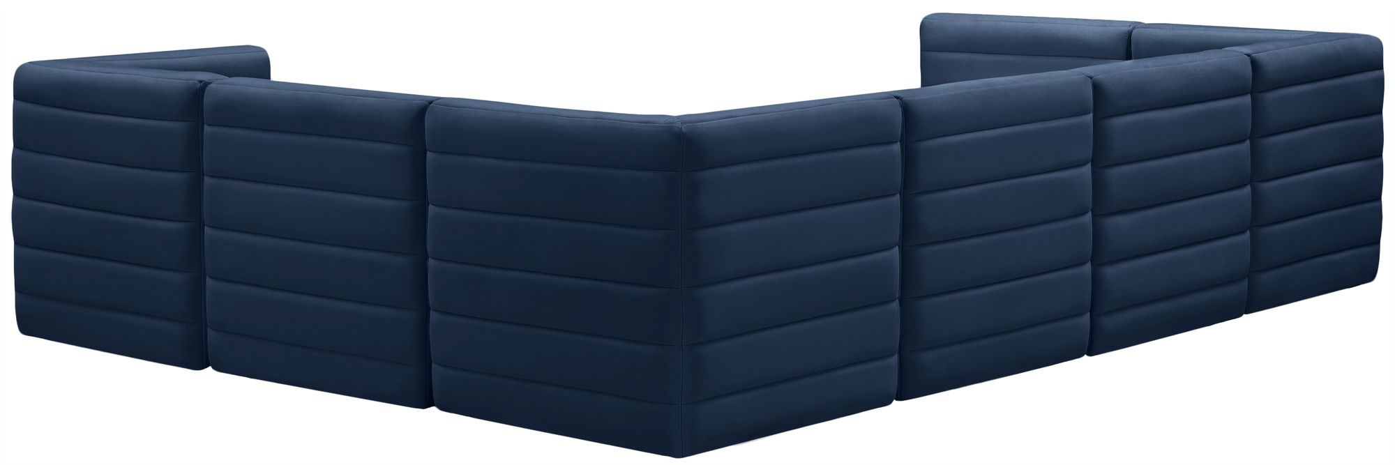 Quincy 126" 7-Piece Velvet Modular Comfort Sectional