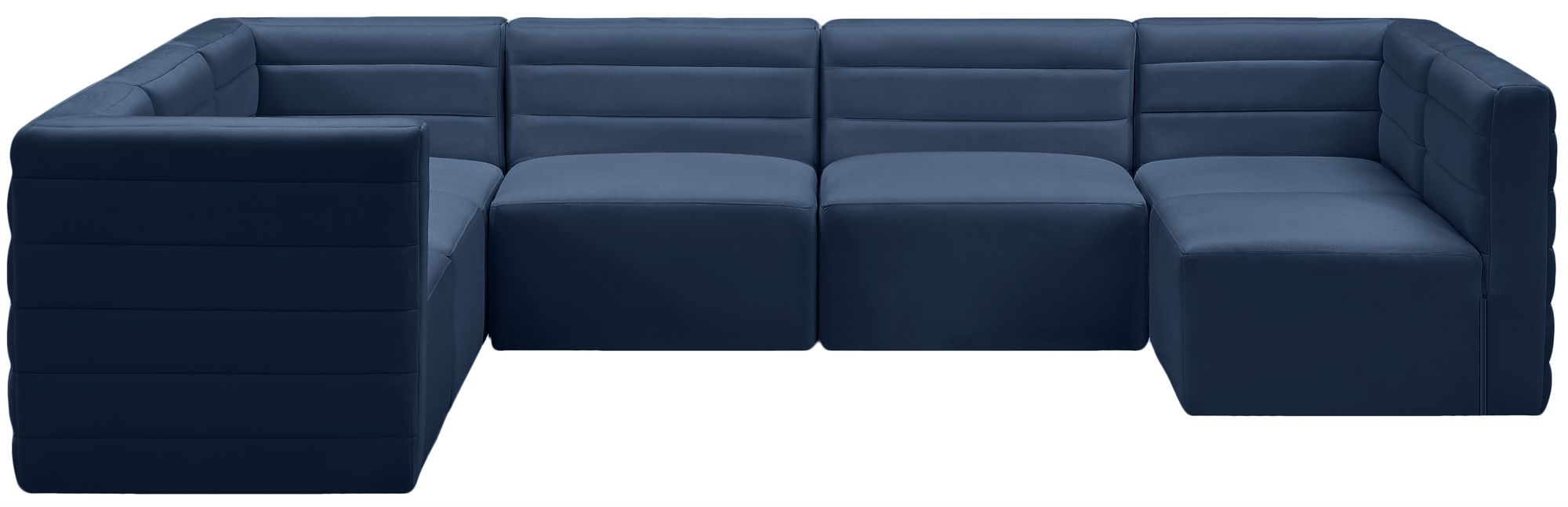 Quincy 126" 7-Piece Velvet Modular Comfort Sectional