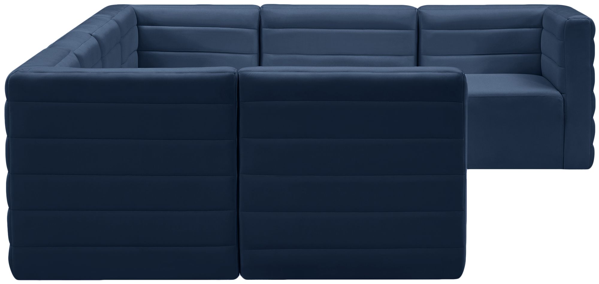 Quincy 126" 7-Piece Velvet Modular Comfort Sectional