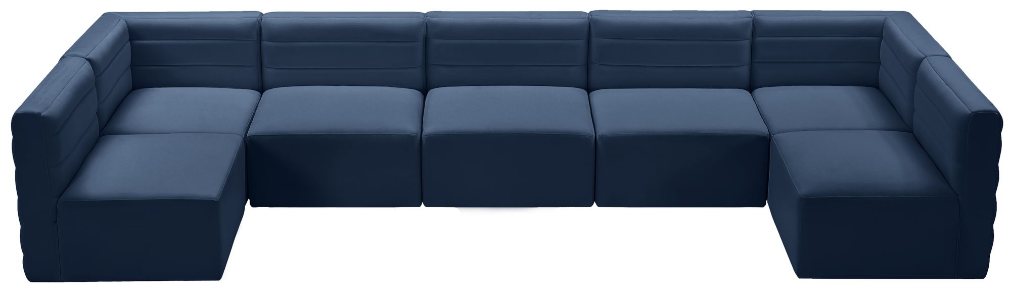 Quincy 158" 7-Piece Velvet Modular Comfort Sectional