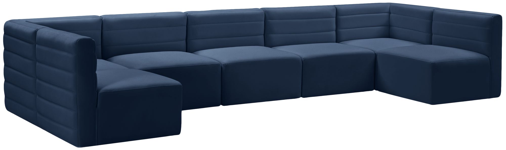 Quincy 158" 7-Piece Velvet Modular Comfort Sectional