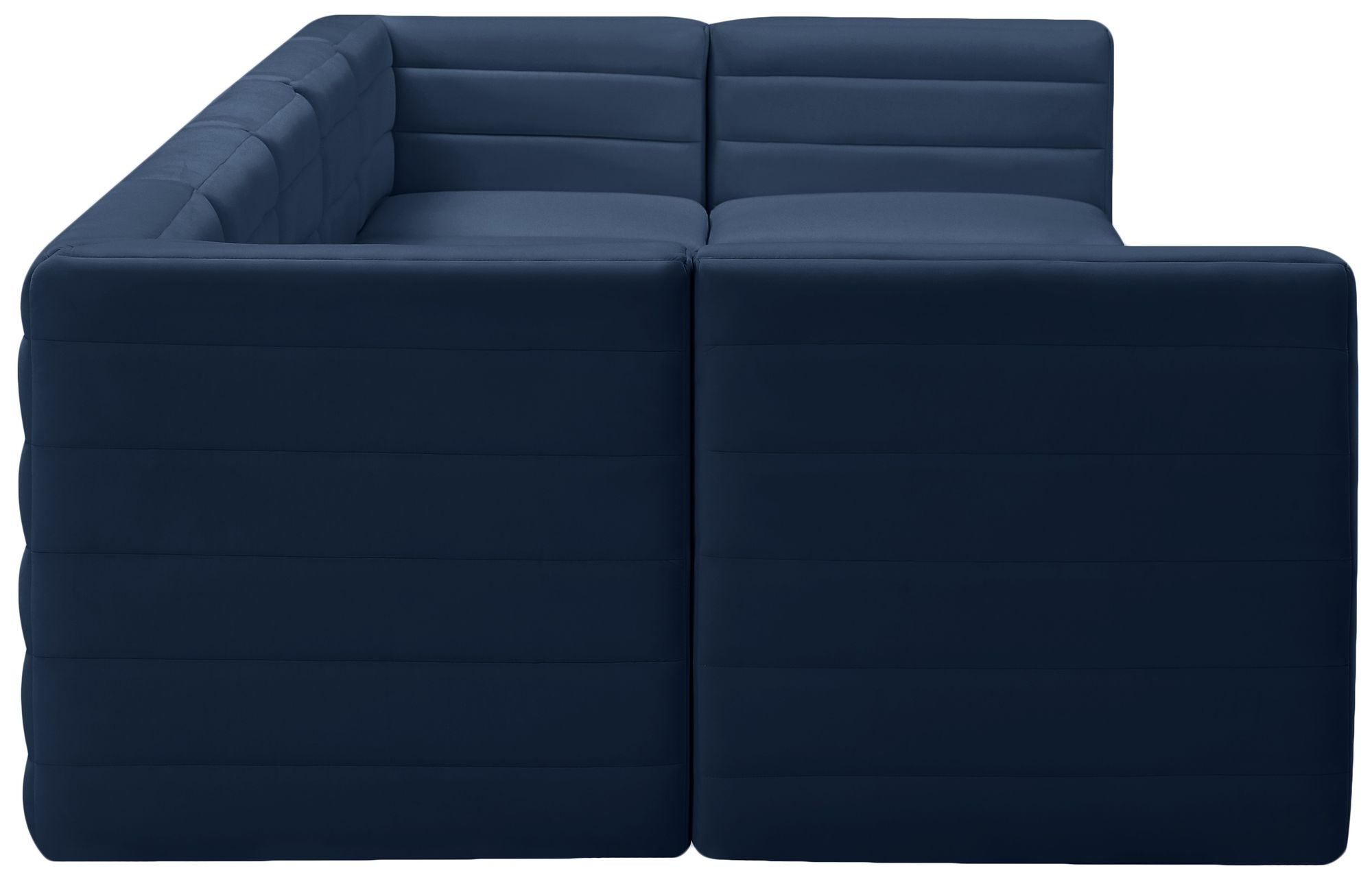 Quincy 158" 7-Piece Velvet Modular Comfort Sectional