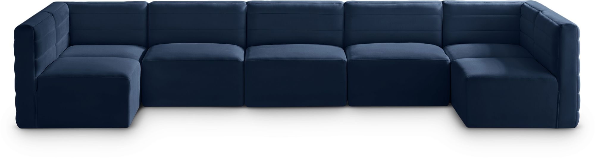 Quincy 158" 7-Piece Velvet Modular Comfort Sectional