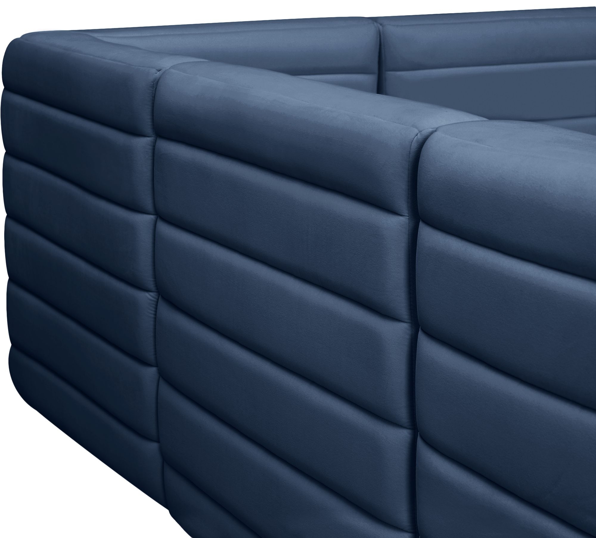 Quincy 126" 8-Piece Velvet Modular Comfort Sectional