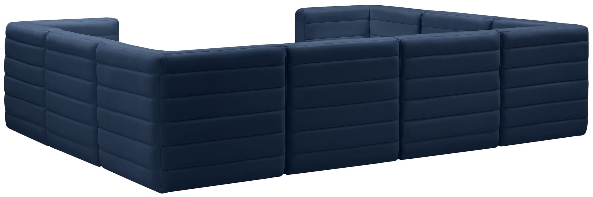 Quincy 126" 8-Piece Velvet Modular Comfort Sectional