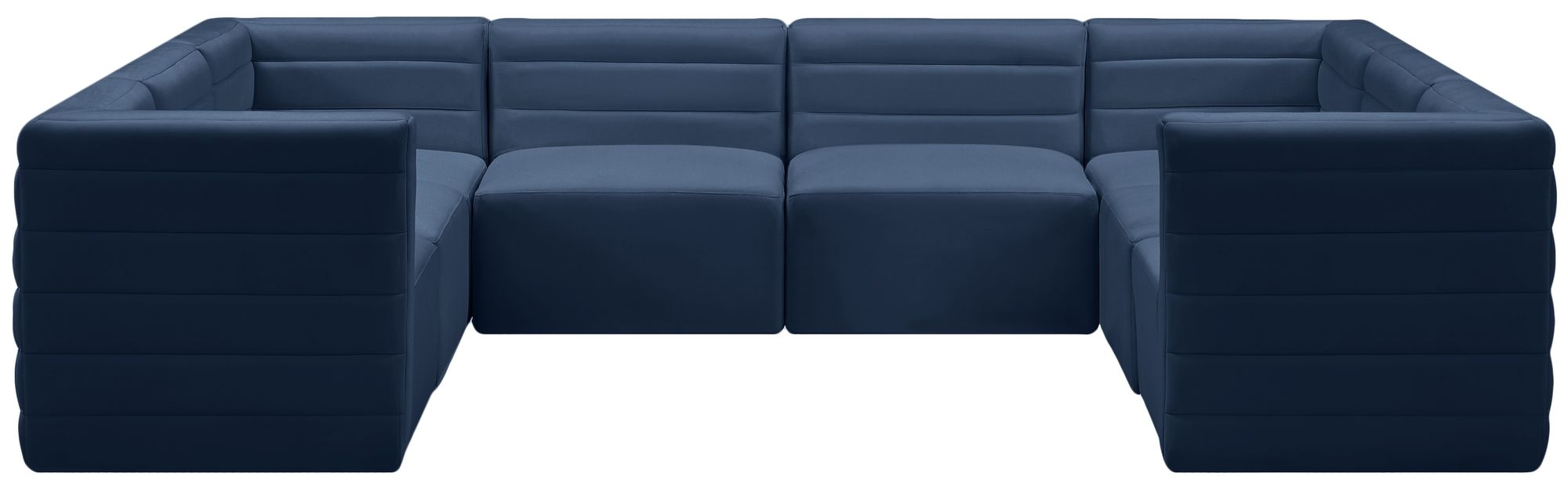 Quincy 126" 8-Piece Velvet Modular Comfort Sectional