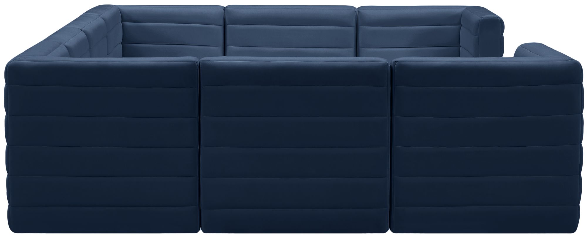 Quincy 126" 8-Piece Velvet Modular Comfort Sectional