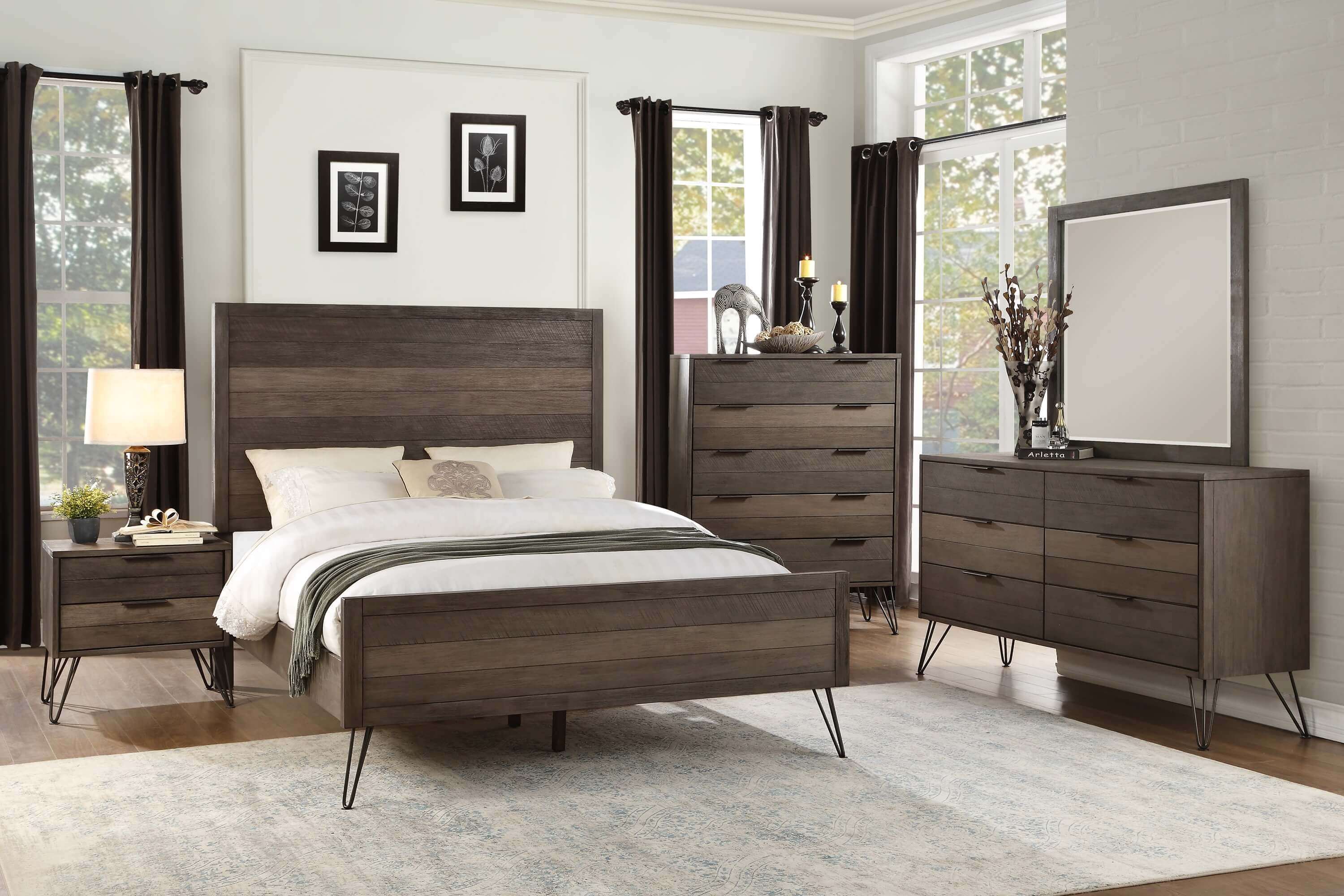 Urbanite Wood Platform Bedroom Set