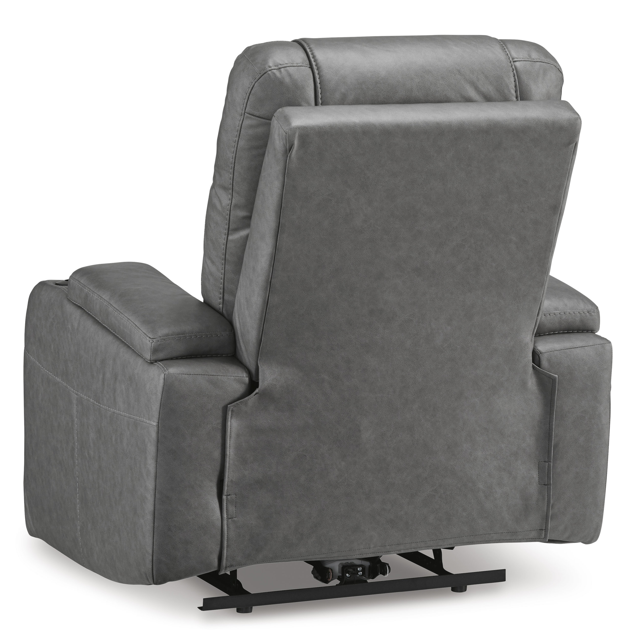 Schooner Rocks Faux Leather PWR Recliner/ADJ Headrest