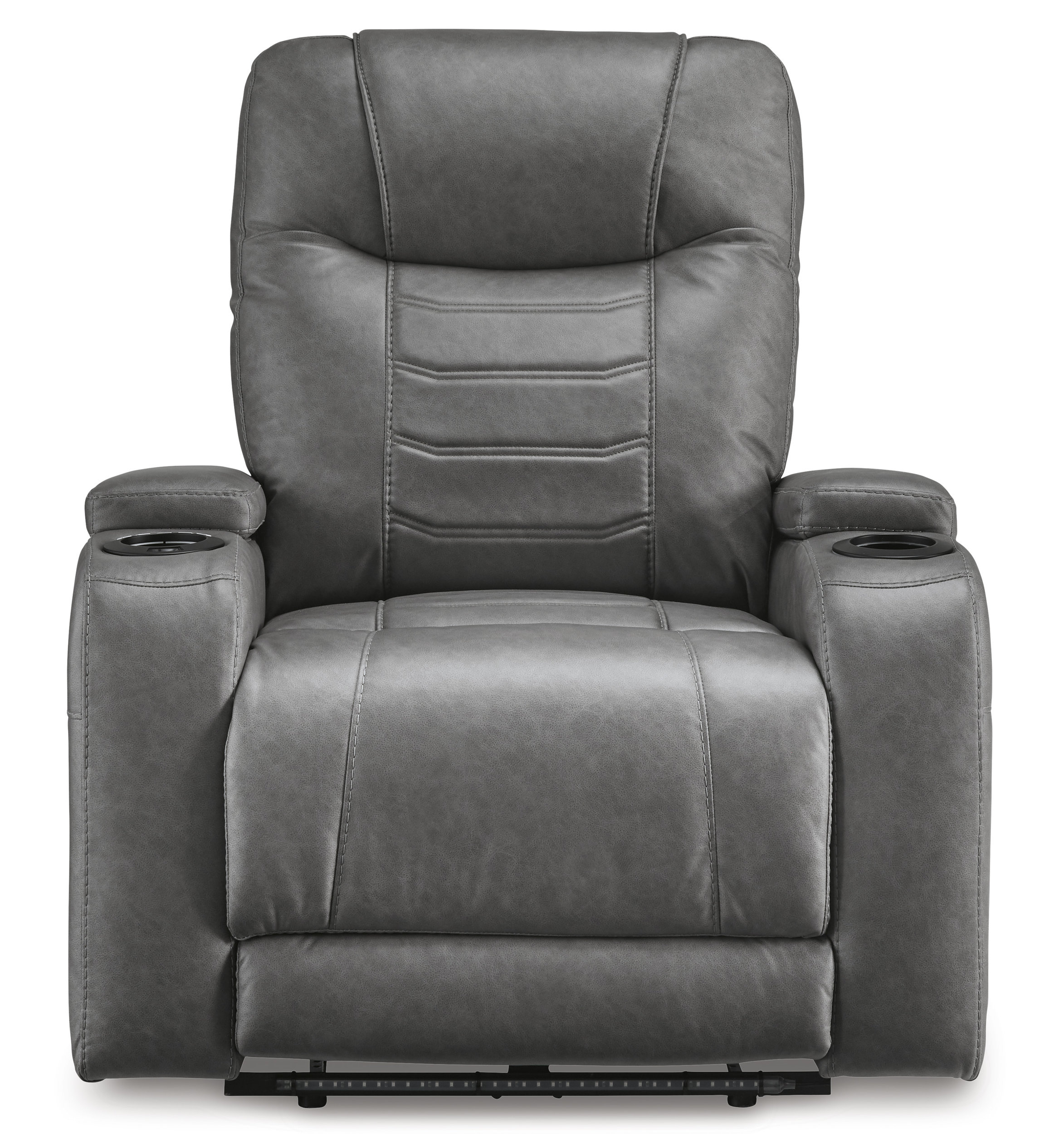Schooner Rocks Faux Leather PWR Recliner/ADJ Headrest