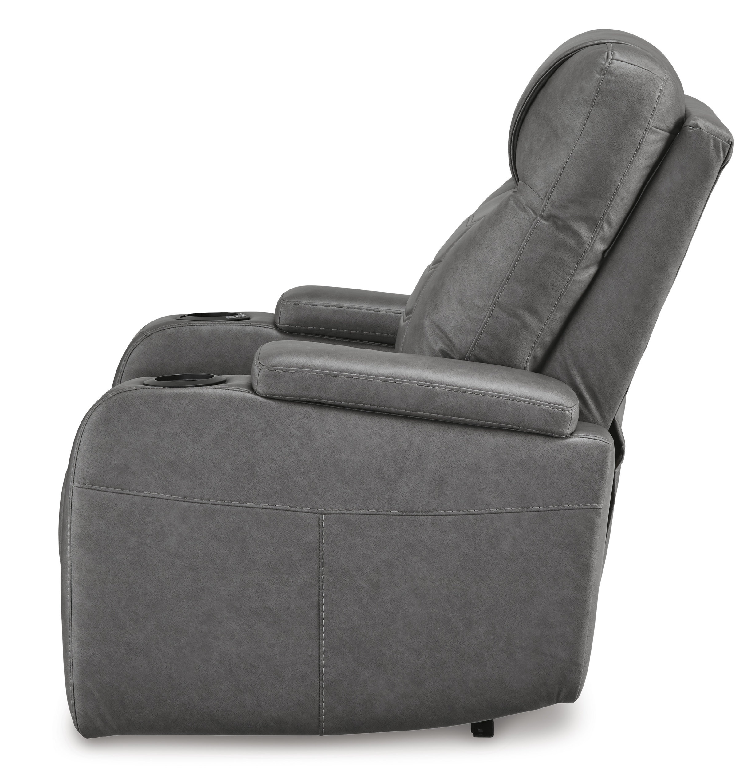 Schooner Rocks Faux Leather PWR Recliner/ADJ Headrest
