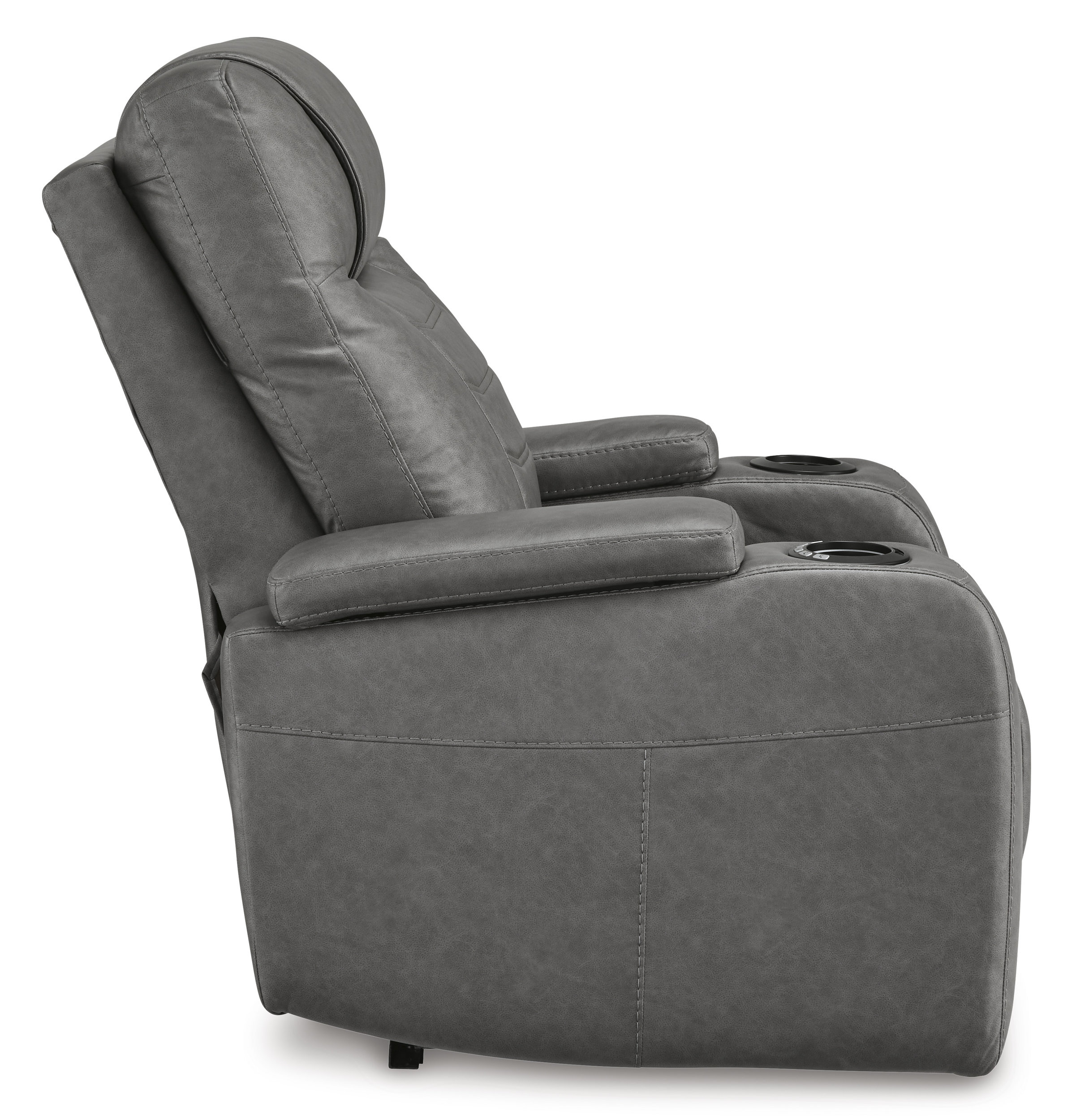 Schooner Rocks Faux Leather PWR Recliner/ADJ Headrest