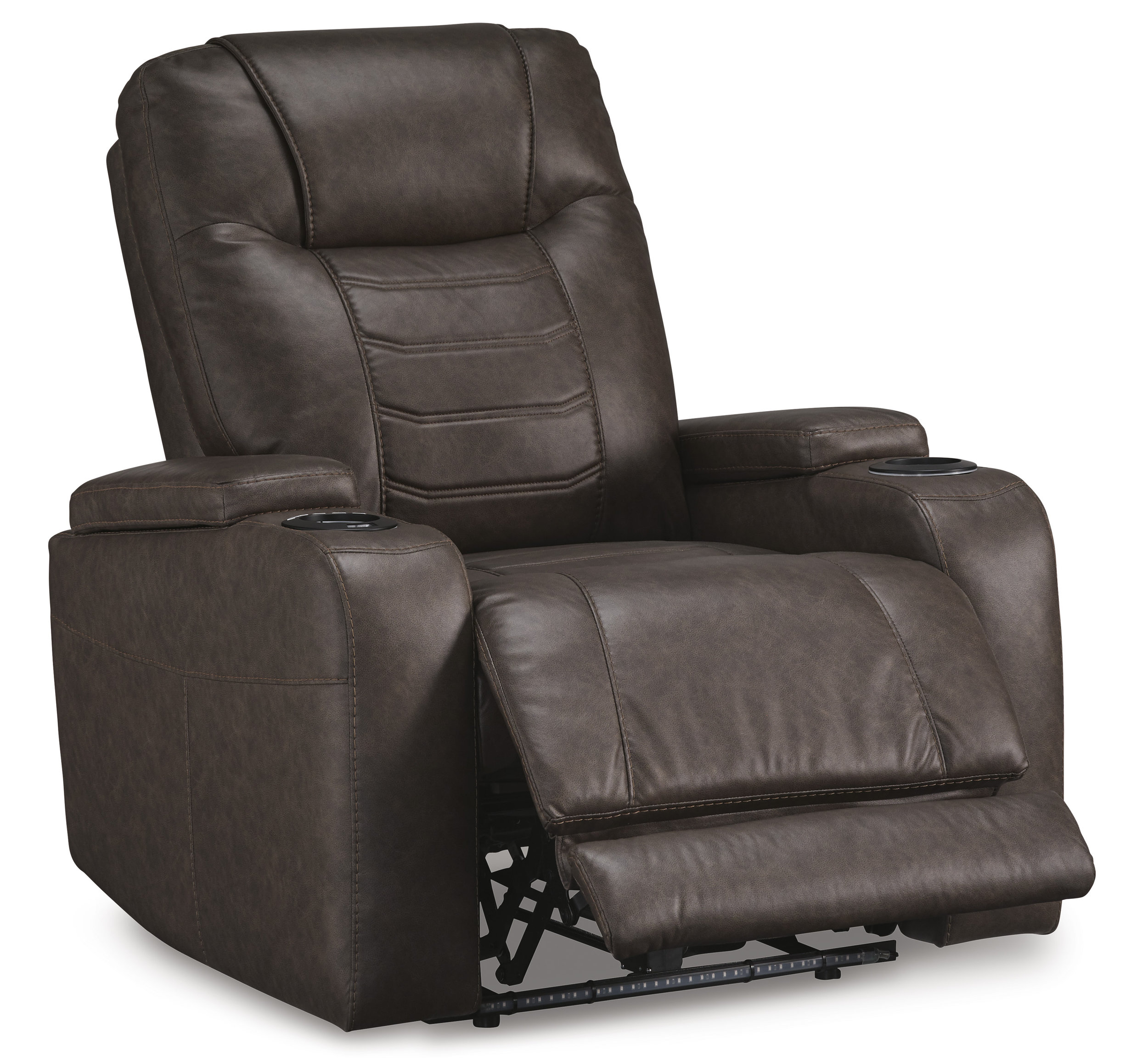 Schooner Rocks Faux Leather PWR Recliner/ADJ Headrest