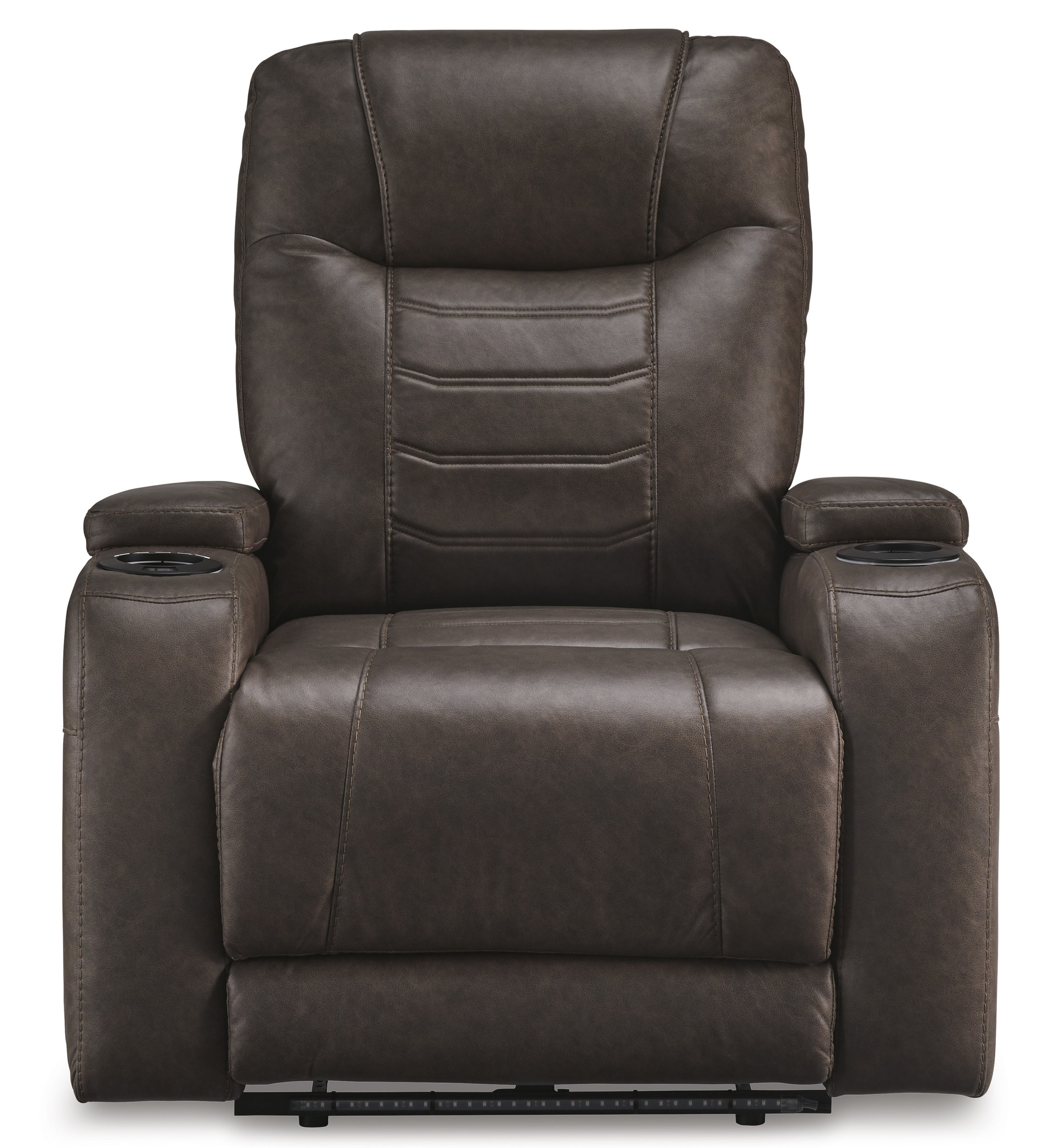 Schooner Rocks Faux Leather PWR Recliner/ADJ Headrest