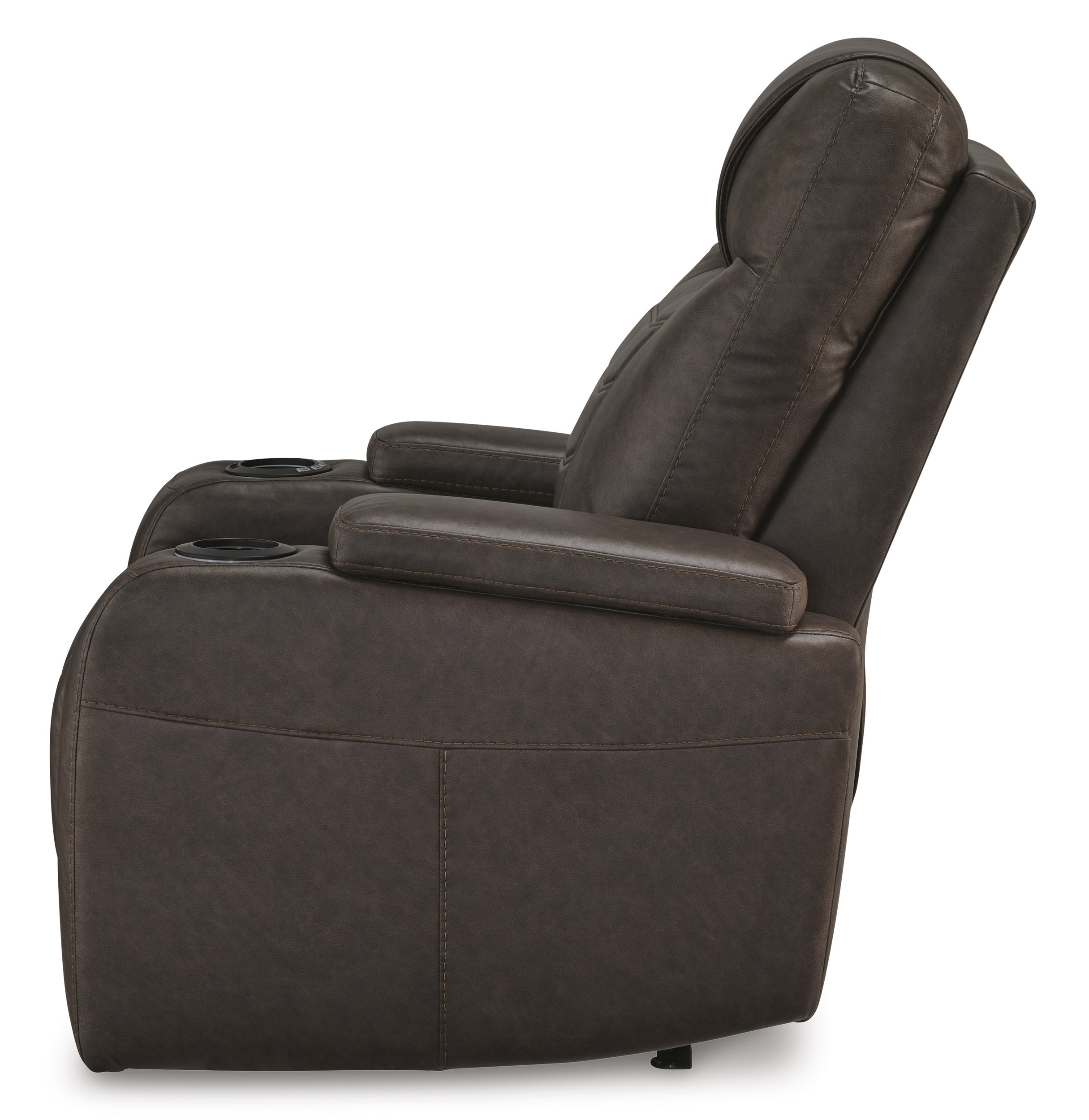 Schooner Rocks Faux Leather PWR Recliner/ADJ Headrest