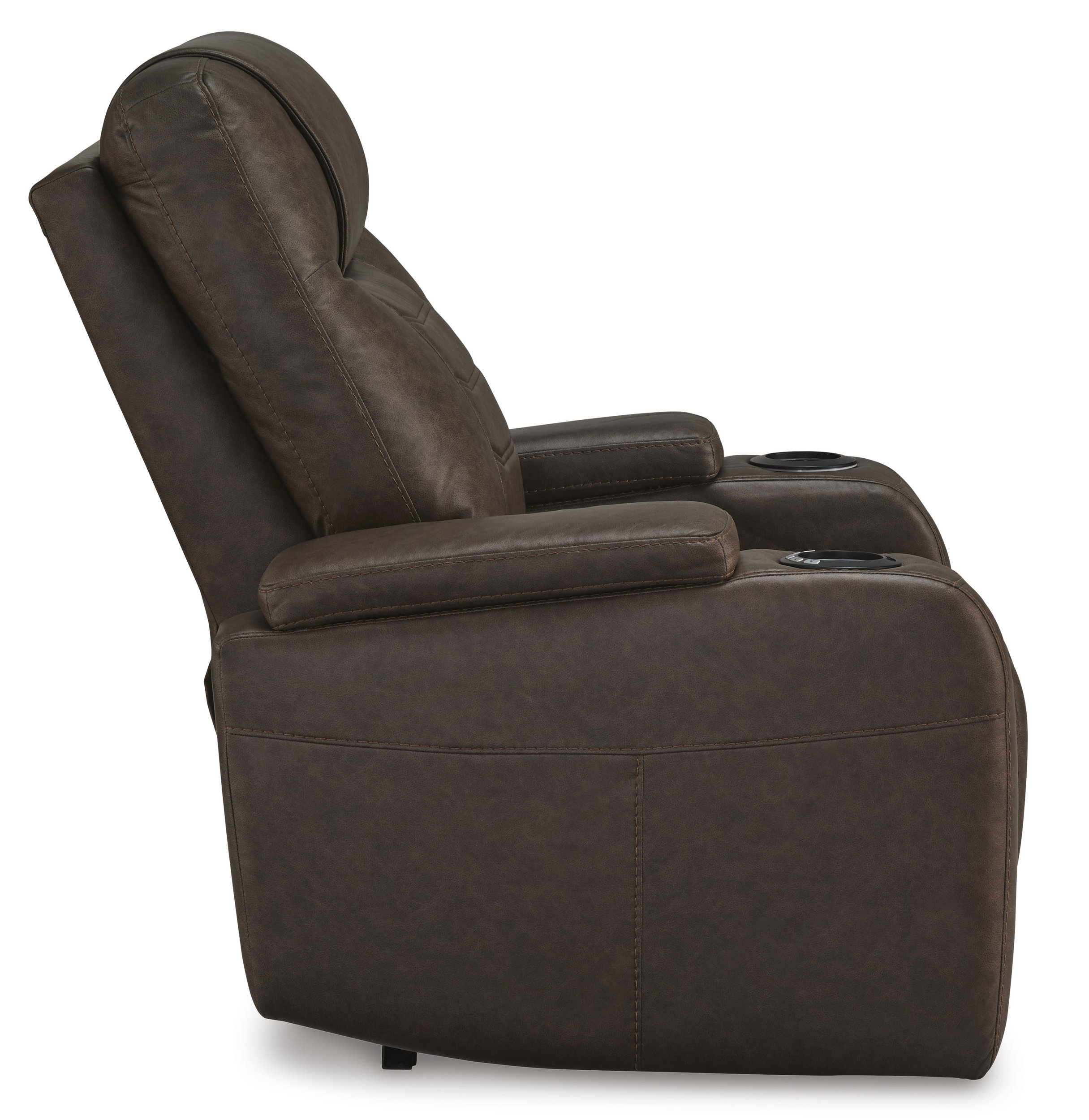 Schooner Rocks Faux Leather PWR Recliner/ADJ Headrest