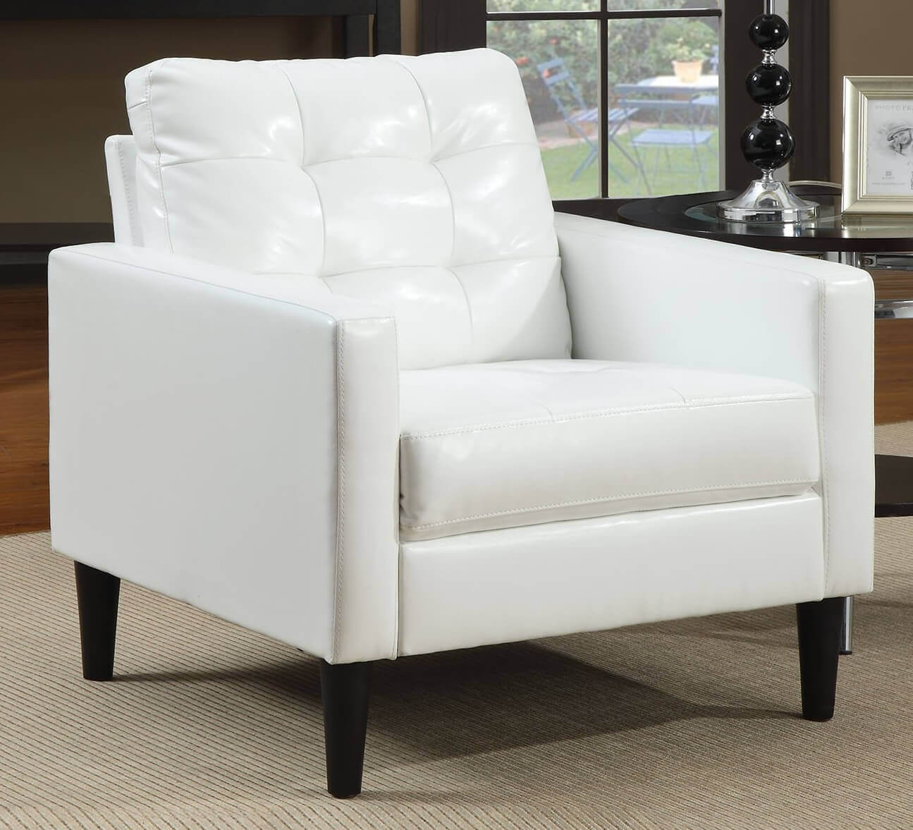 Balin Accent Chair, White by ACME