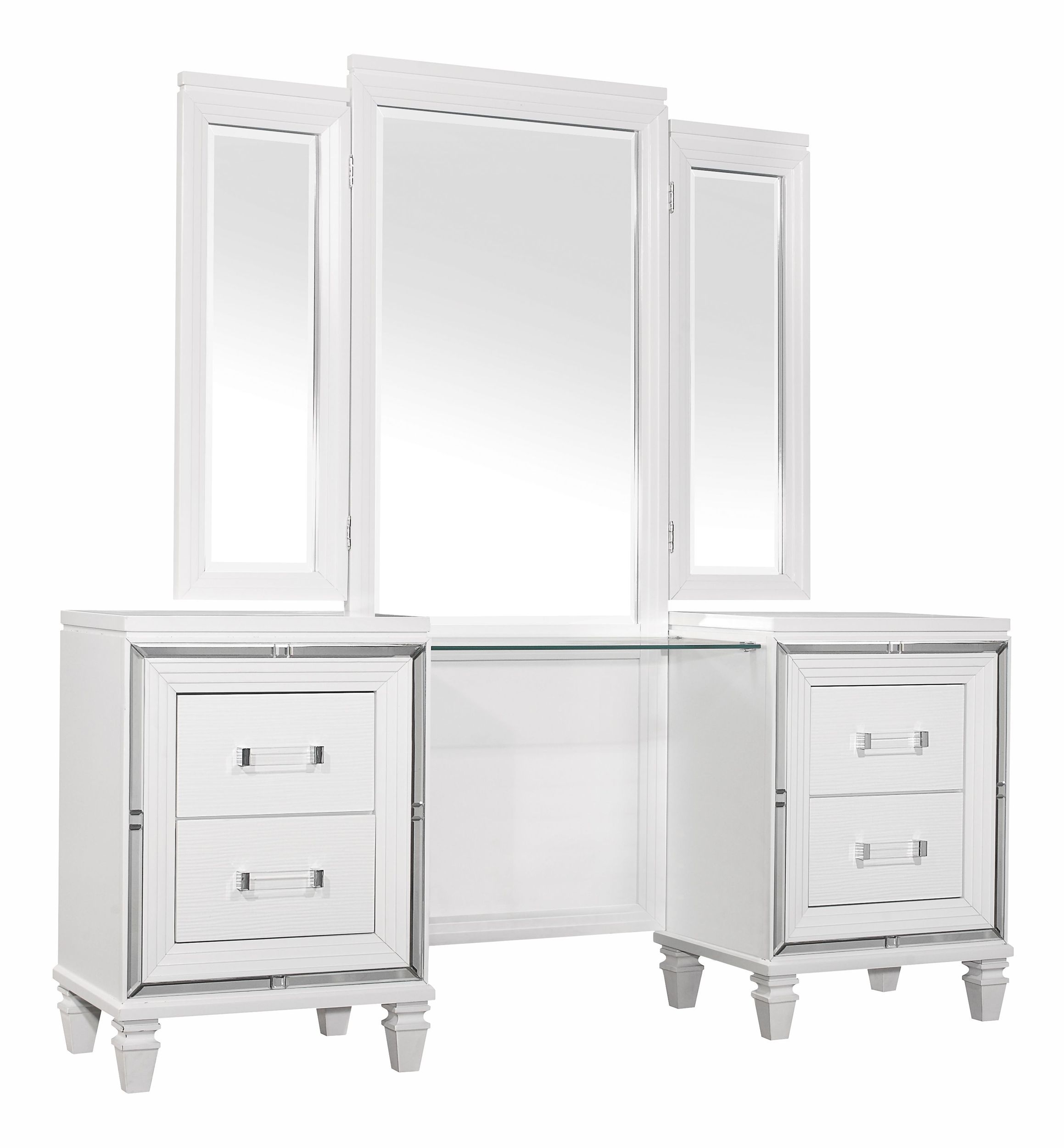 Tamsin Wood Vanity Desk with Mirror