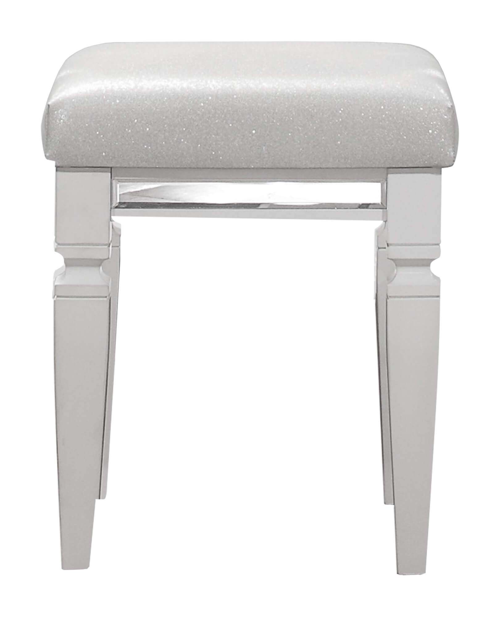Tamsin Leatherette/Wood Vanity Stool