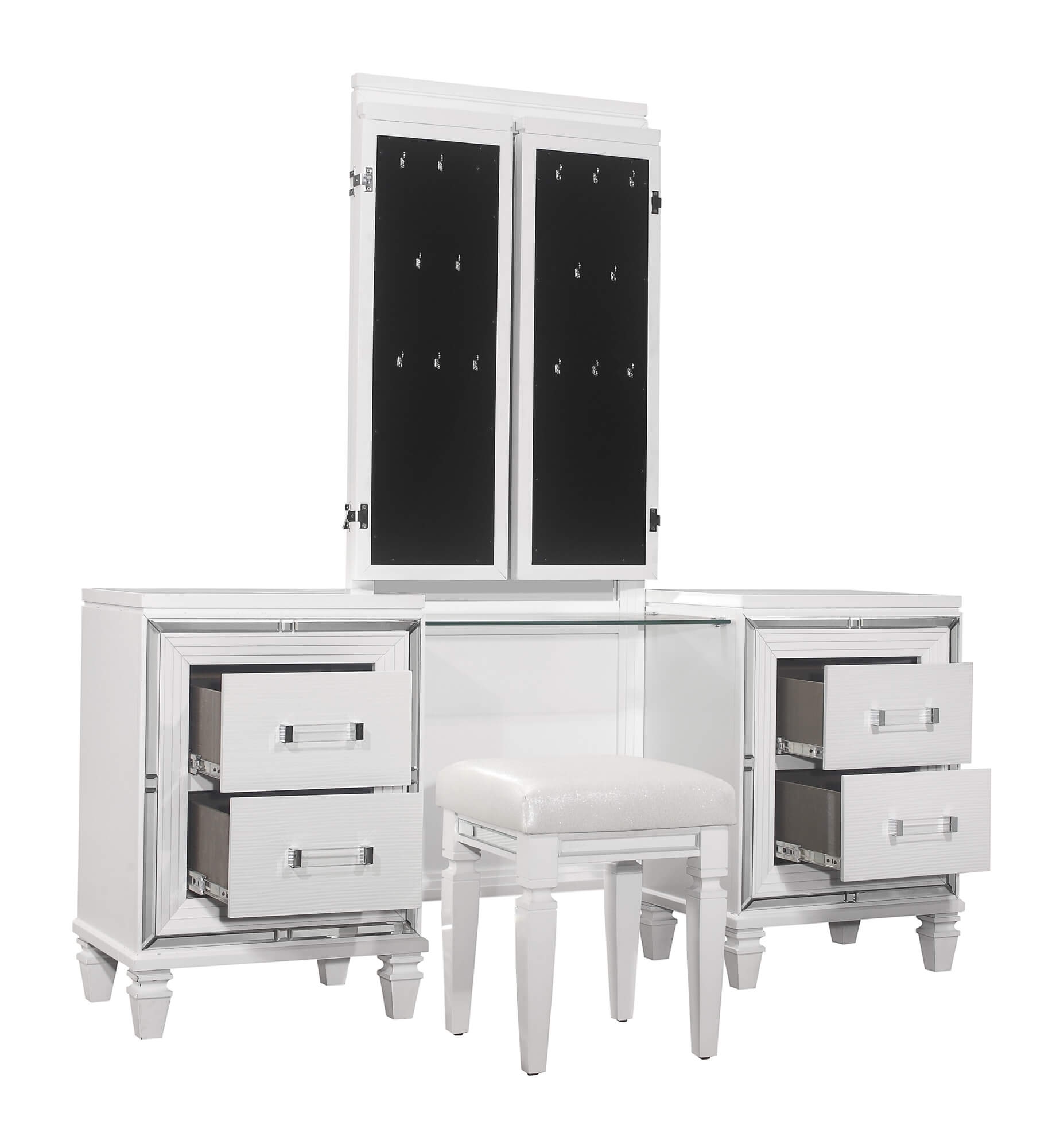 Tamsin Wood Vanity Desk with Mirror
