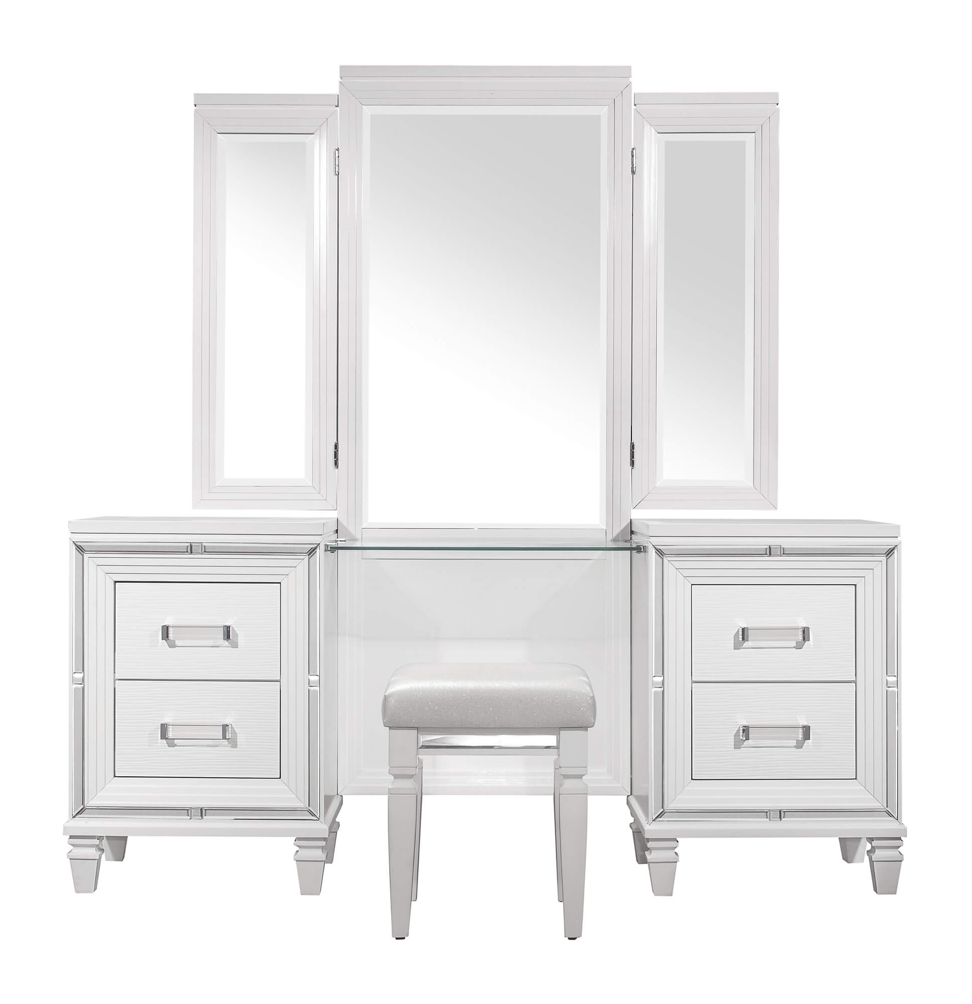 Tamsin Wood Vanity Desk with Mirror