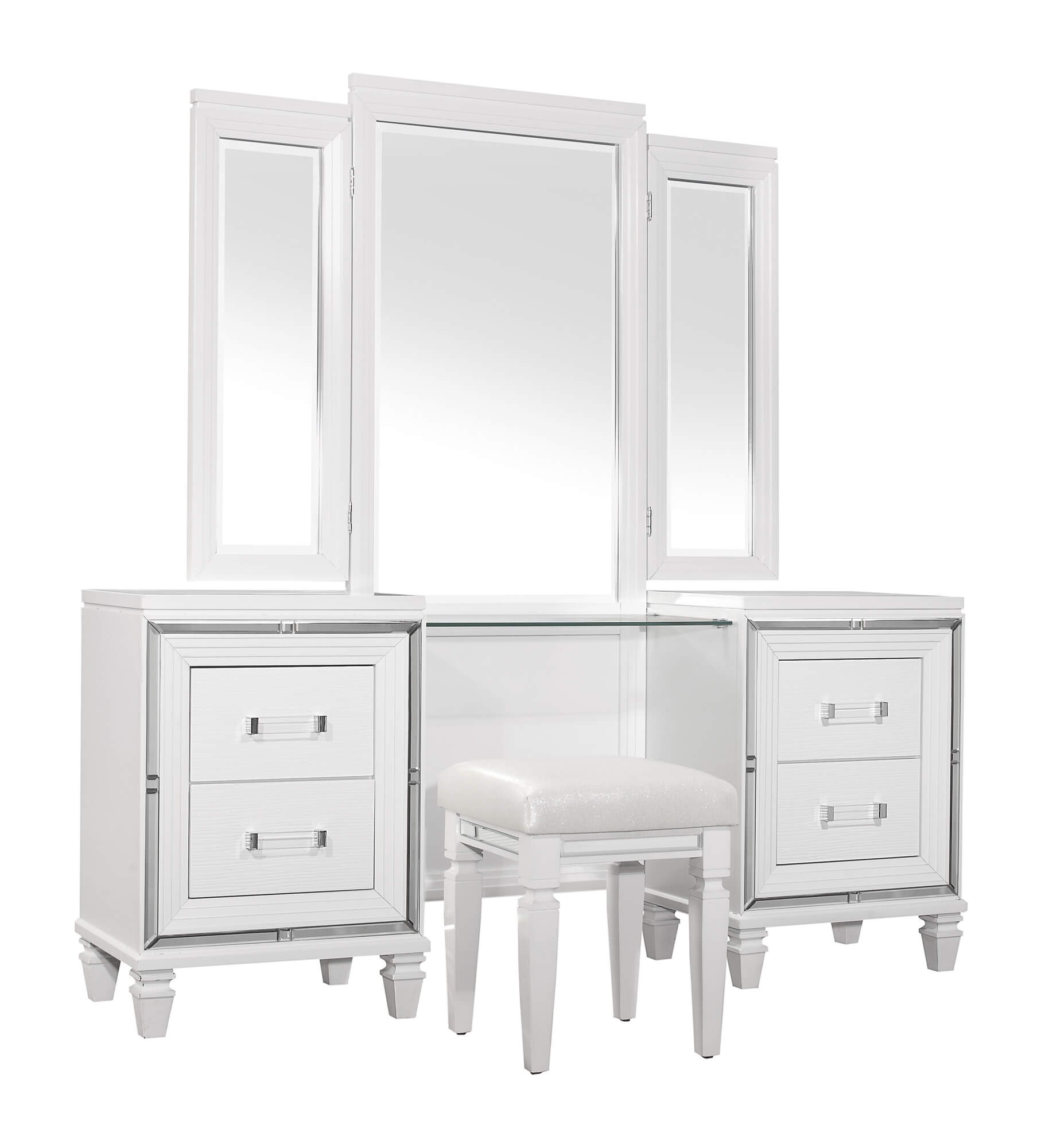 Tamsin Wood Vanity Desk with Mirror
