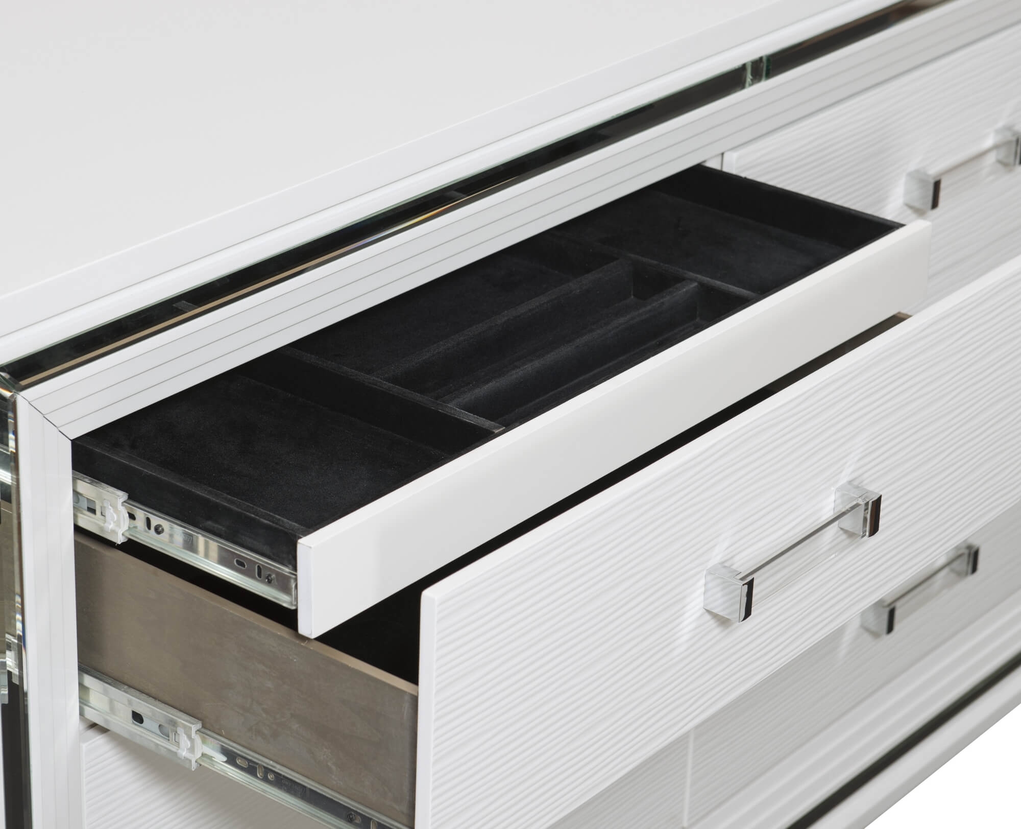 Tamsin Wood Dresser with Hidden Jewelry Drawers
