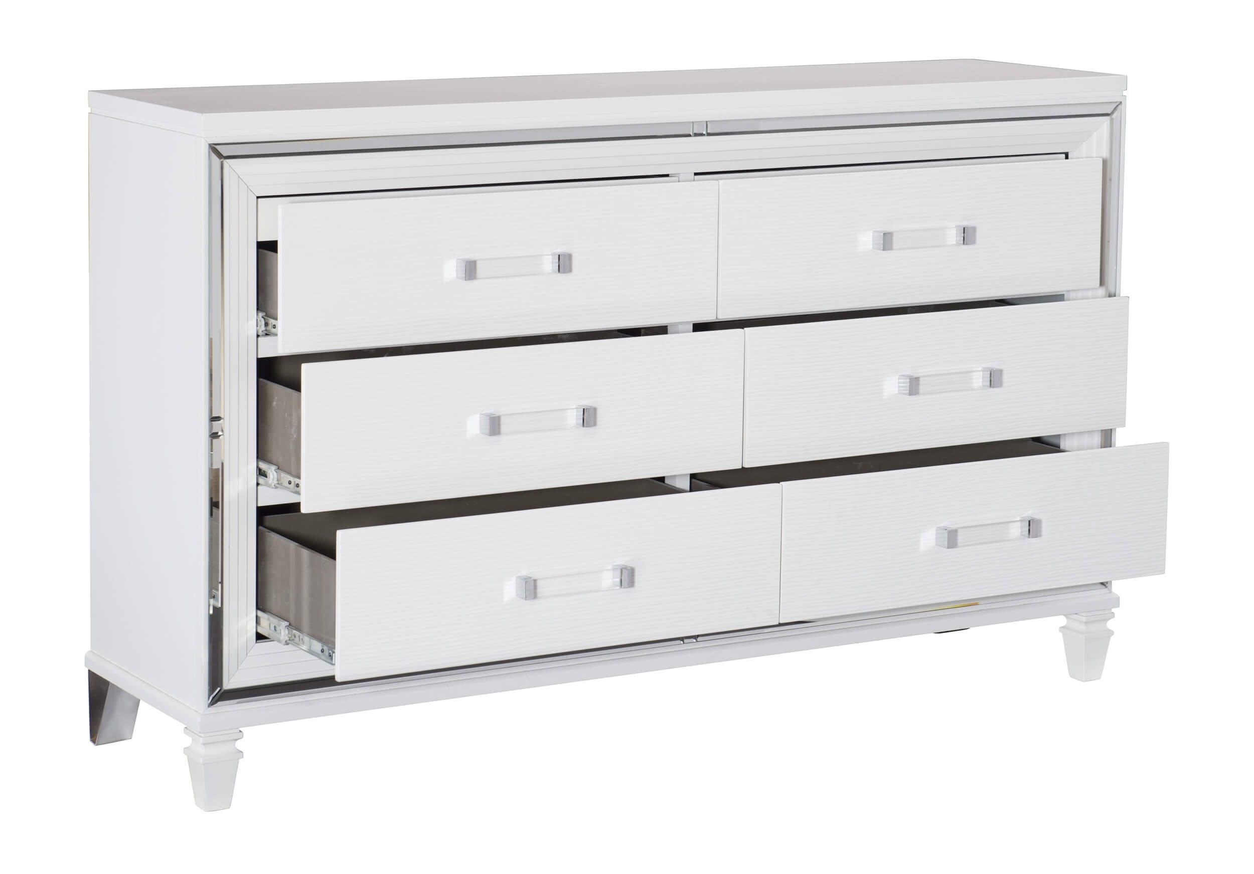 Tamsin Leatherette Storage Platform Bedroom Set with LED Lighting