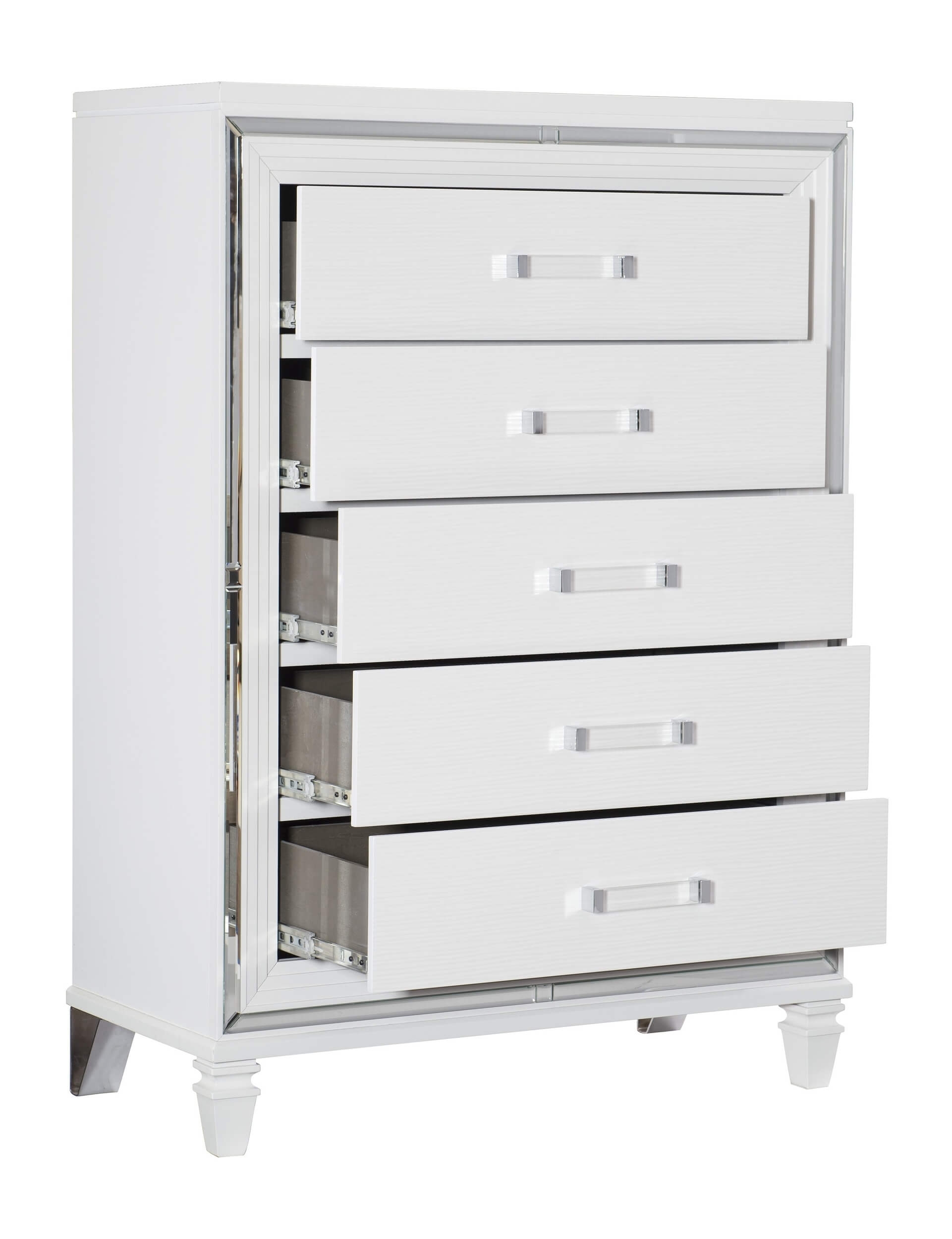 Tamsin Leatherette Storage Platform Bedroom Set with LED Lighting
