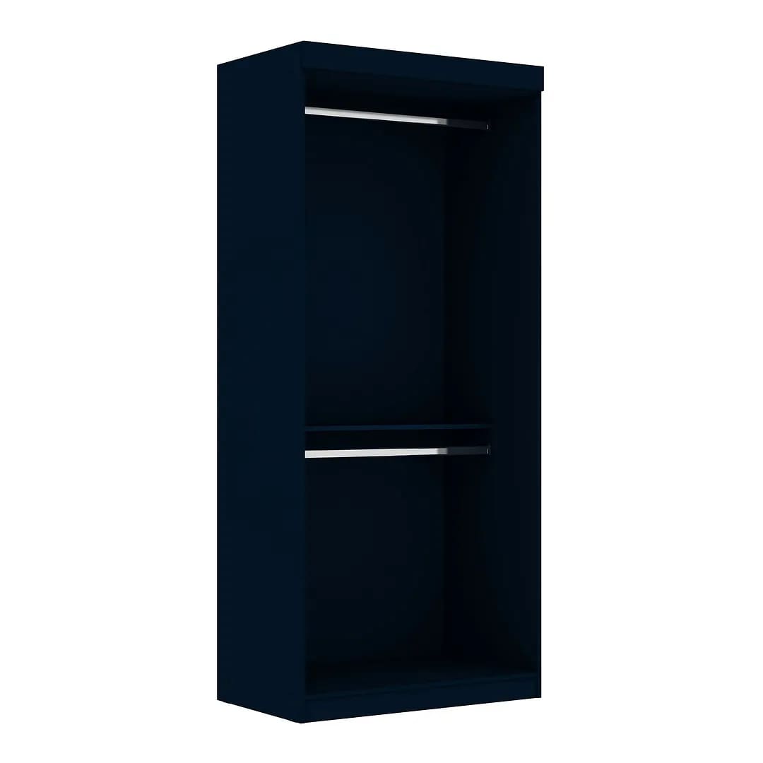 Mulberry 35.9-inch Open Double Hanging Wardrobe Closet w/2 Hanging Rods 