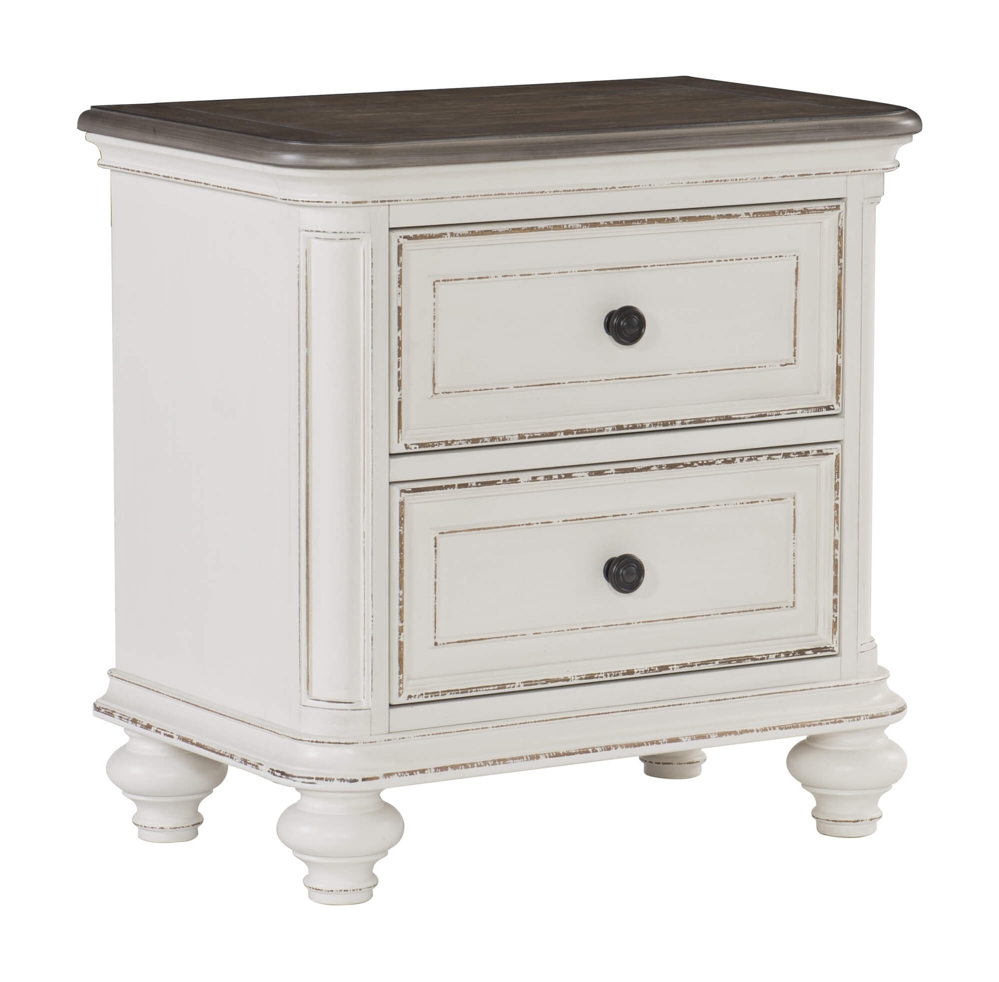 Baylesford 2-Drawer Wood/Wood Veneer Nightstand with USB Port