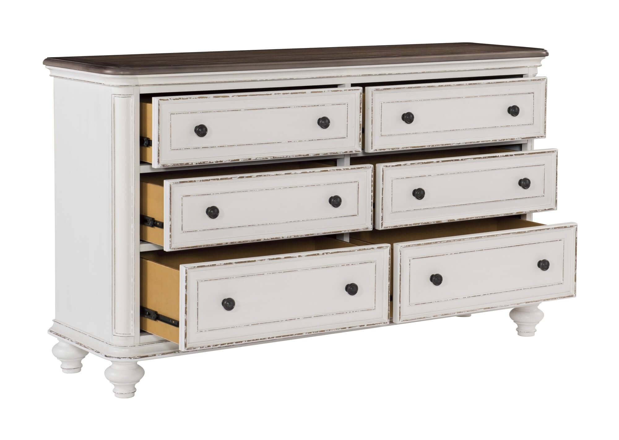 Baylesford 6 Drawer Wood/Wood Veneer Dresser