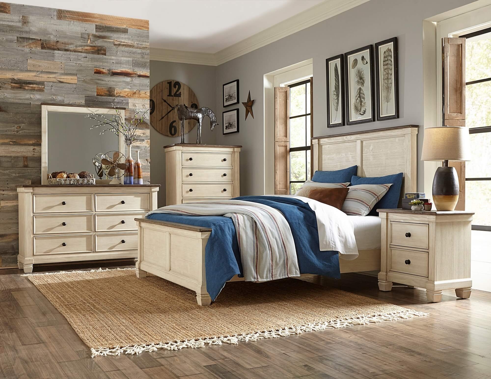 Weaver Wood/Wood Veneer Bed
