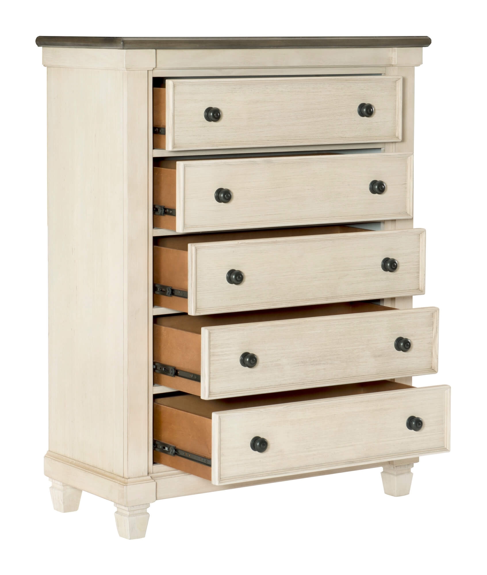 Weaver Wood/Wood Veneer 5 Drawer Chest