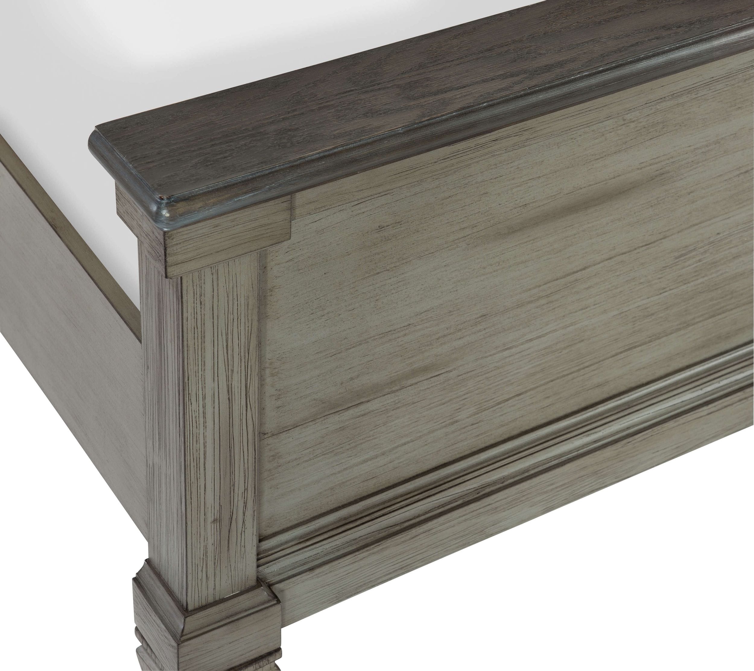 Weaver Wood/Wood Veneer Bed, Queen Size