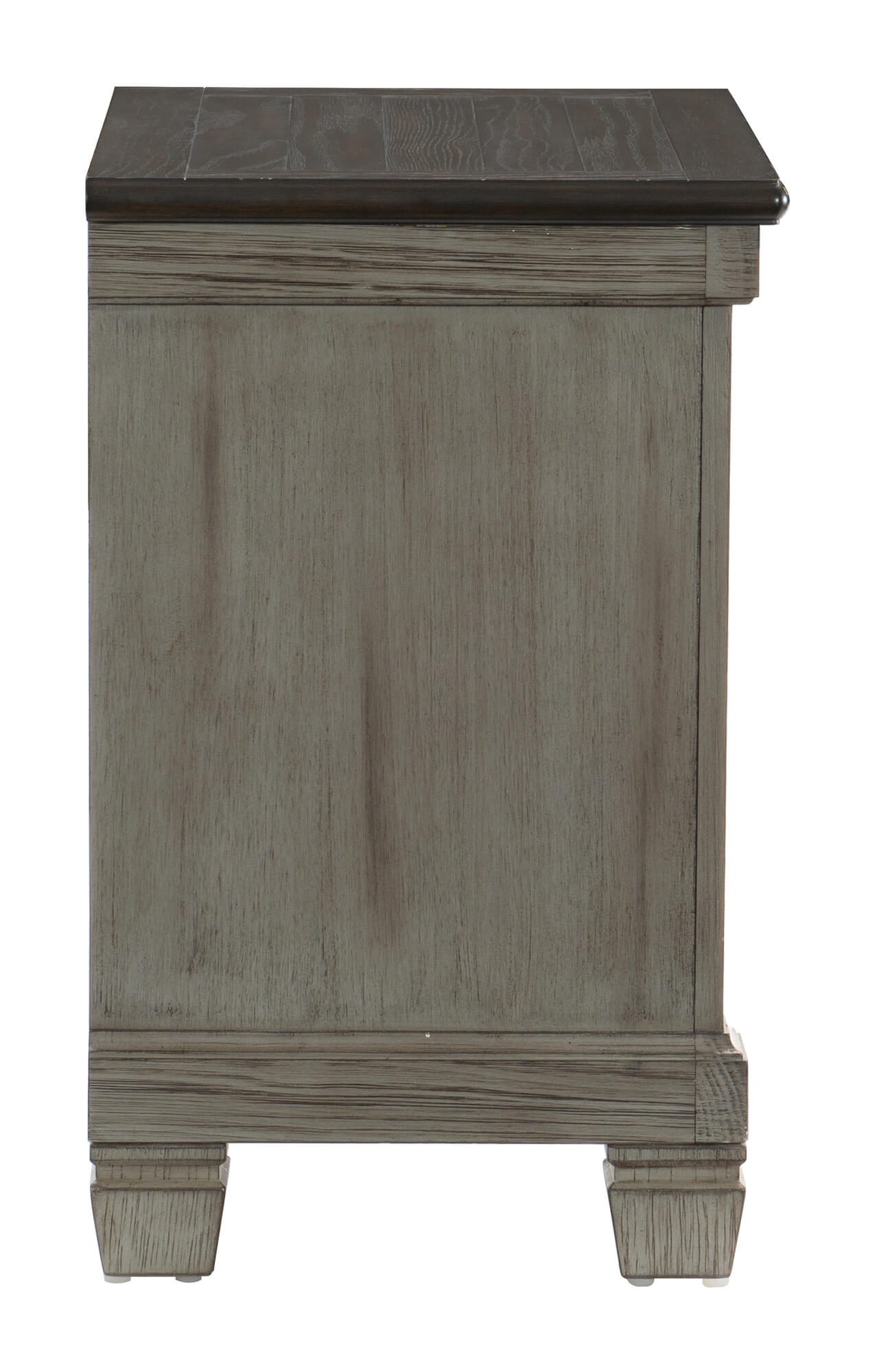 Weaver Wood/Wood Veneer 2 Drawer Nightstand