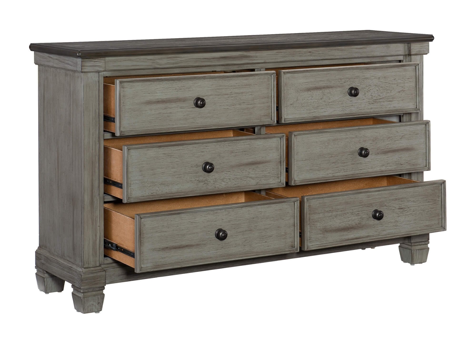 Weaver Wood/Wood Veneer 6 Drawer Dresser