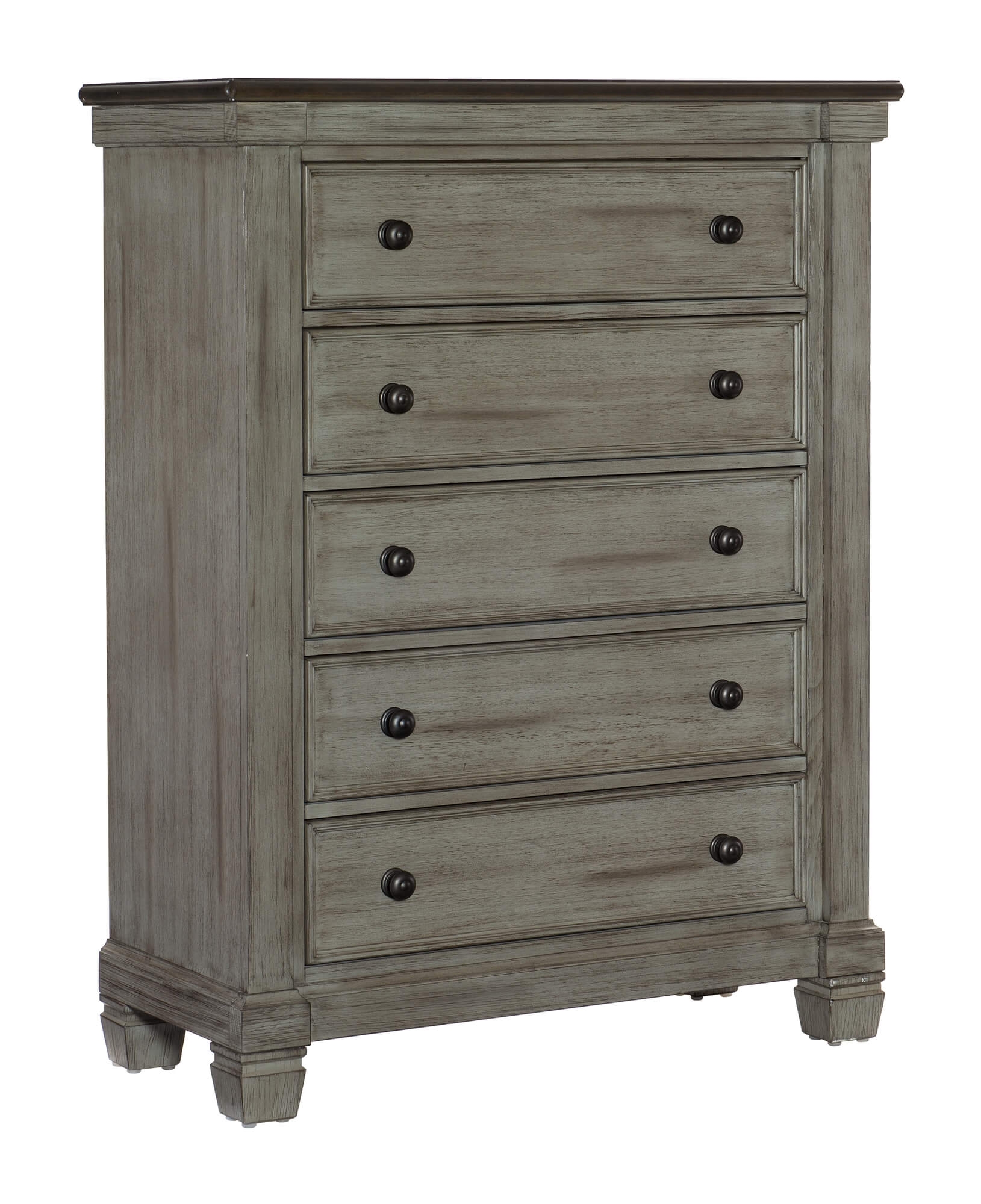 Weaver Wood/Wood Veneer 5 Drawer Chest
