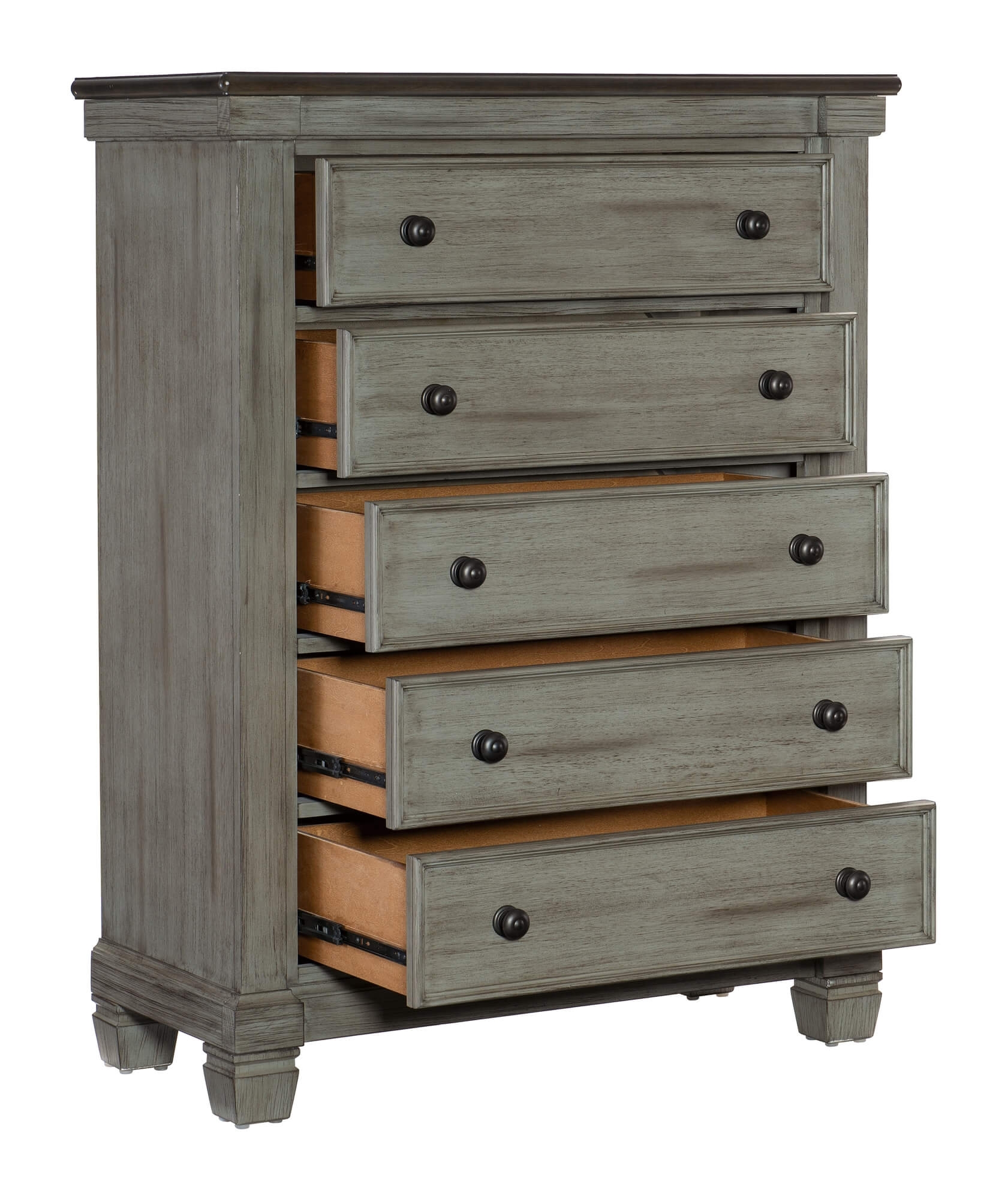 Weaver Wood/Wood Veneer 5 Drawer Chest