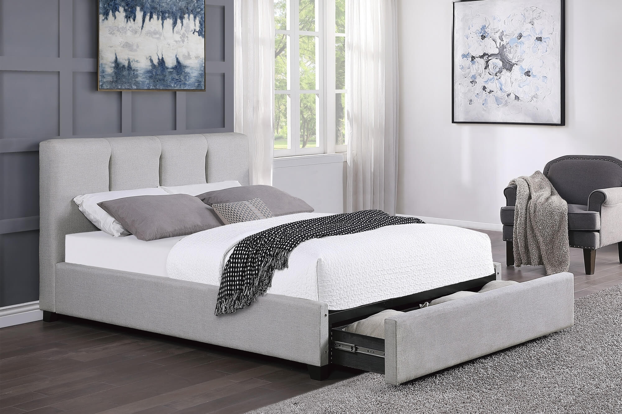 Aitana Fabric Storage Bed, Full Size