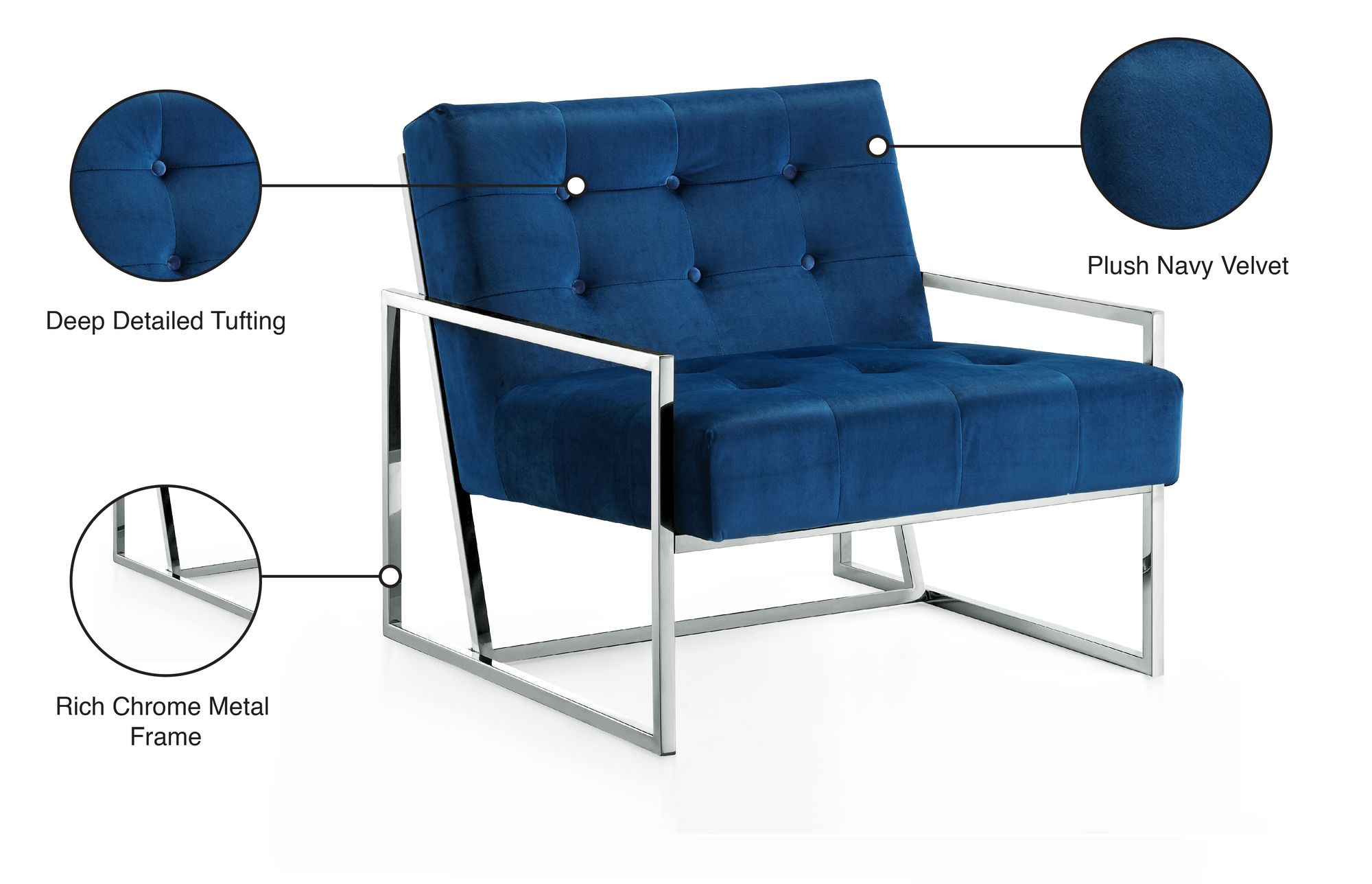 Alexis Velvet Accent Chair