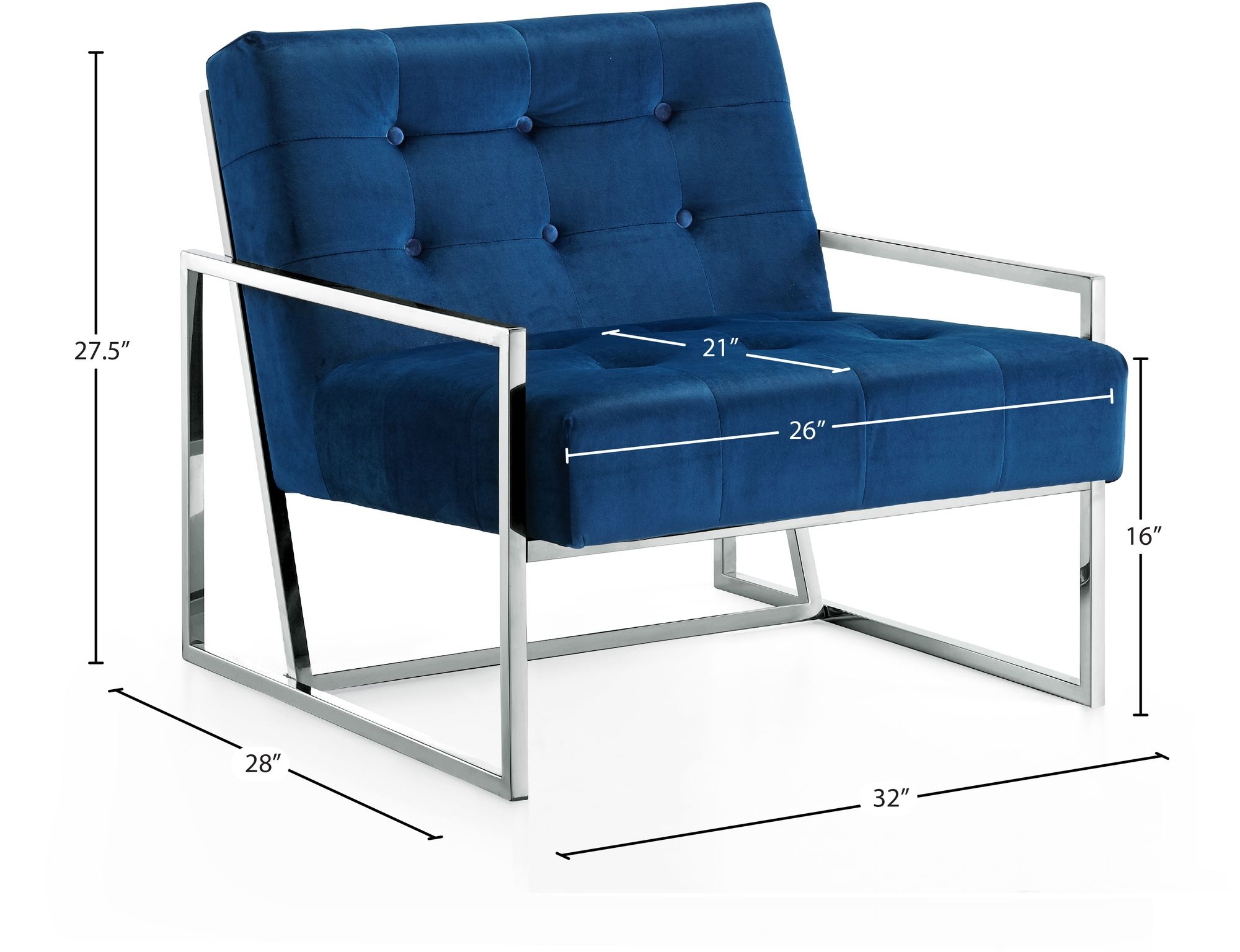 Alexis Velvet Accent Chair