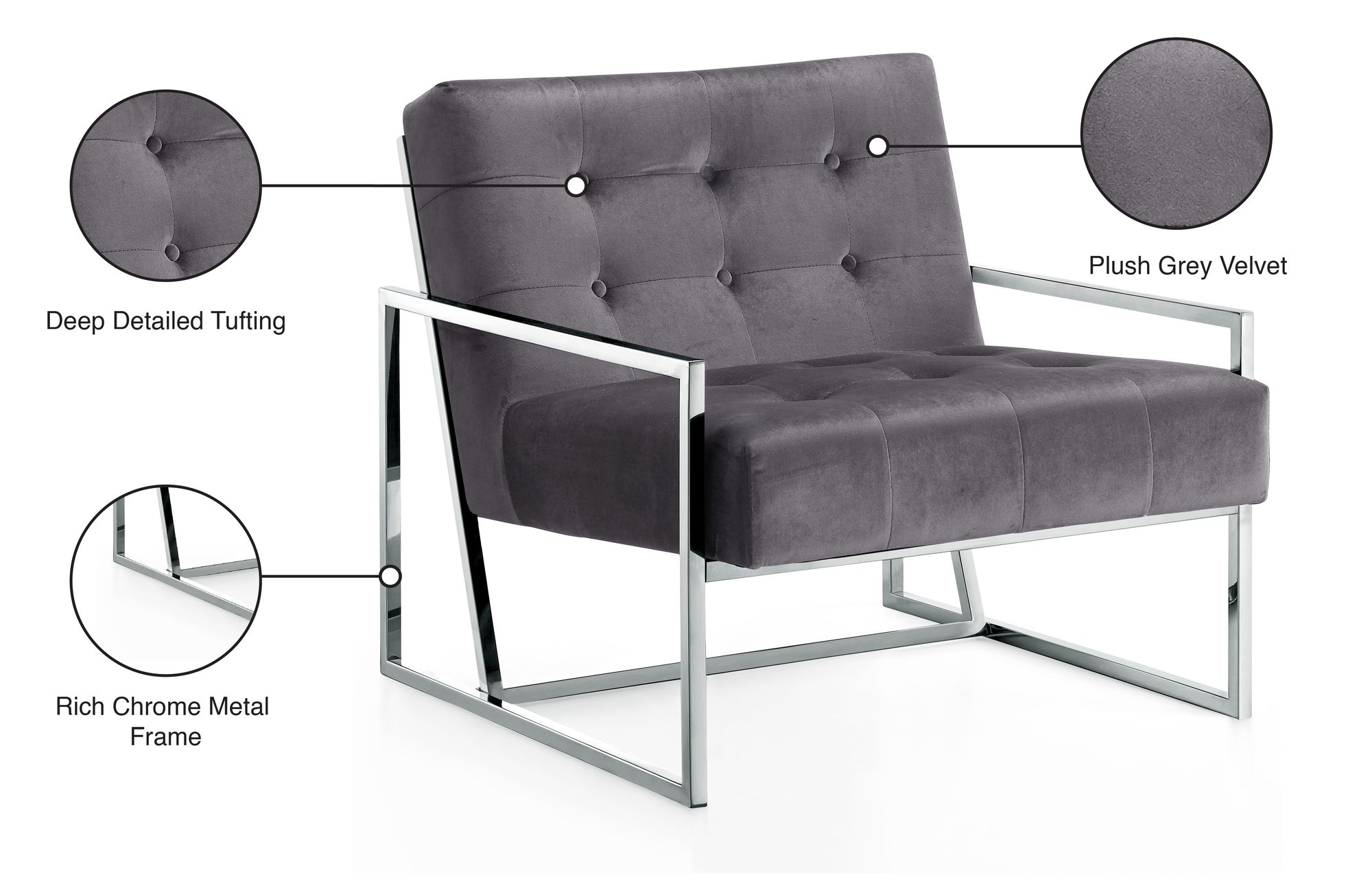 Alexis Velvet Accent Chair