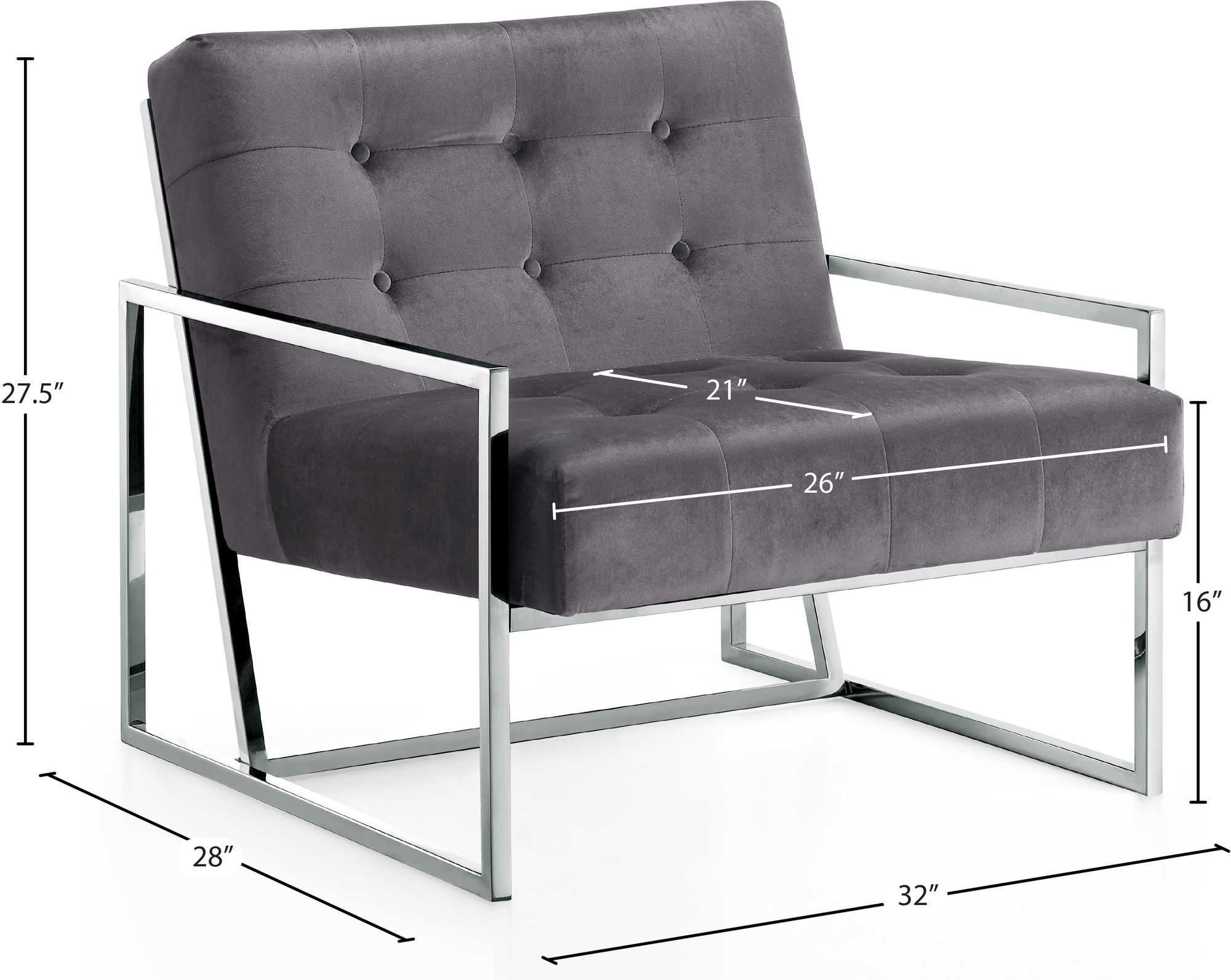 Alexis Velvet Accent Chair