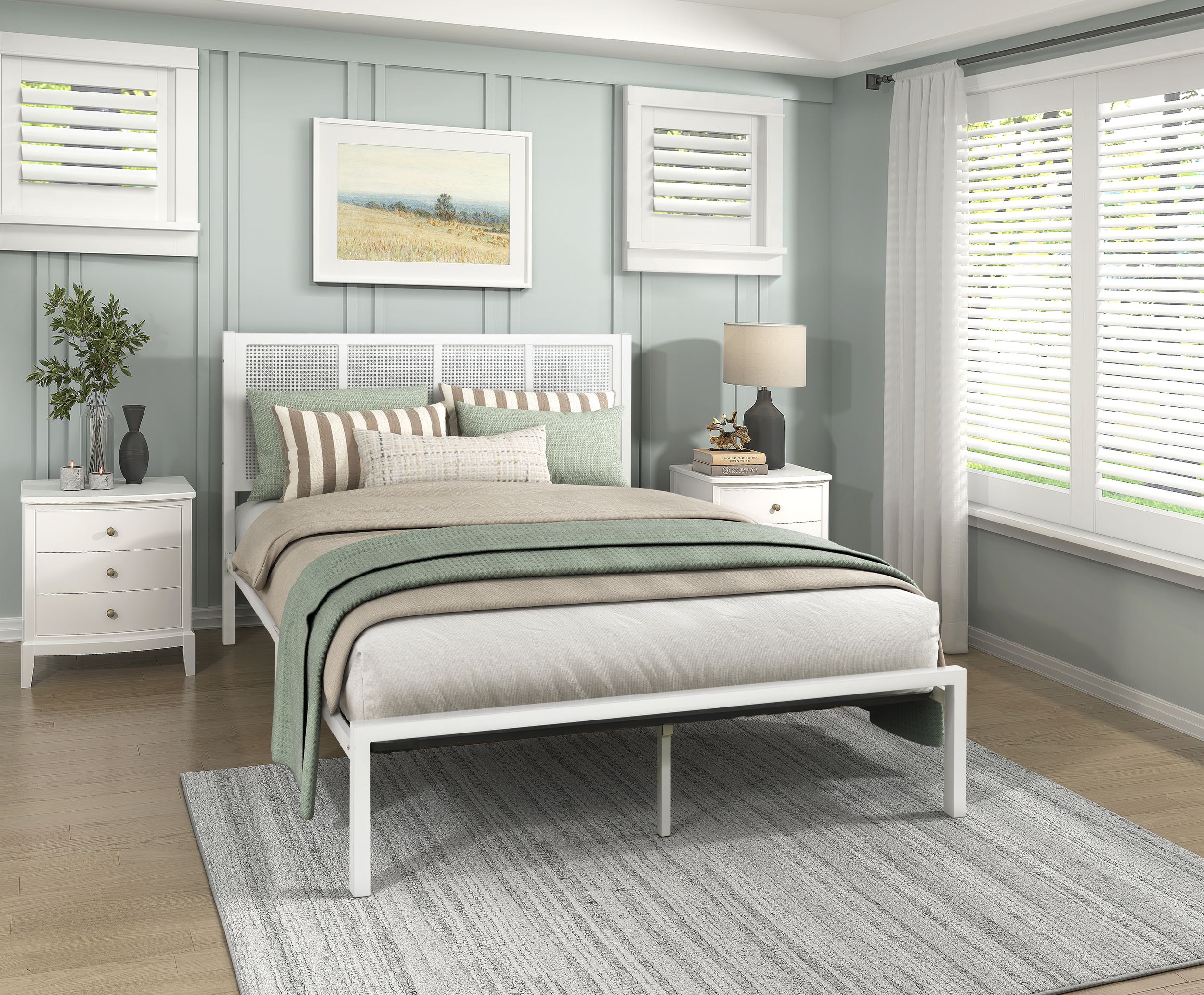 Sanibel Metal Queen Platform Bed