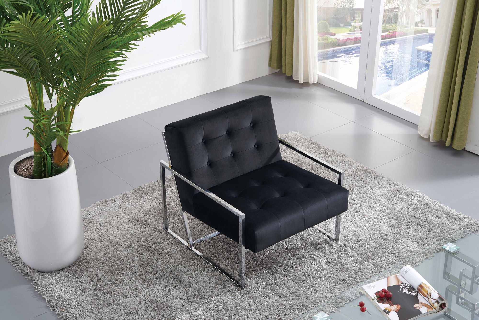 Alexis Velvet Accent Chair